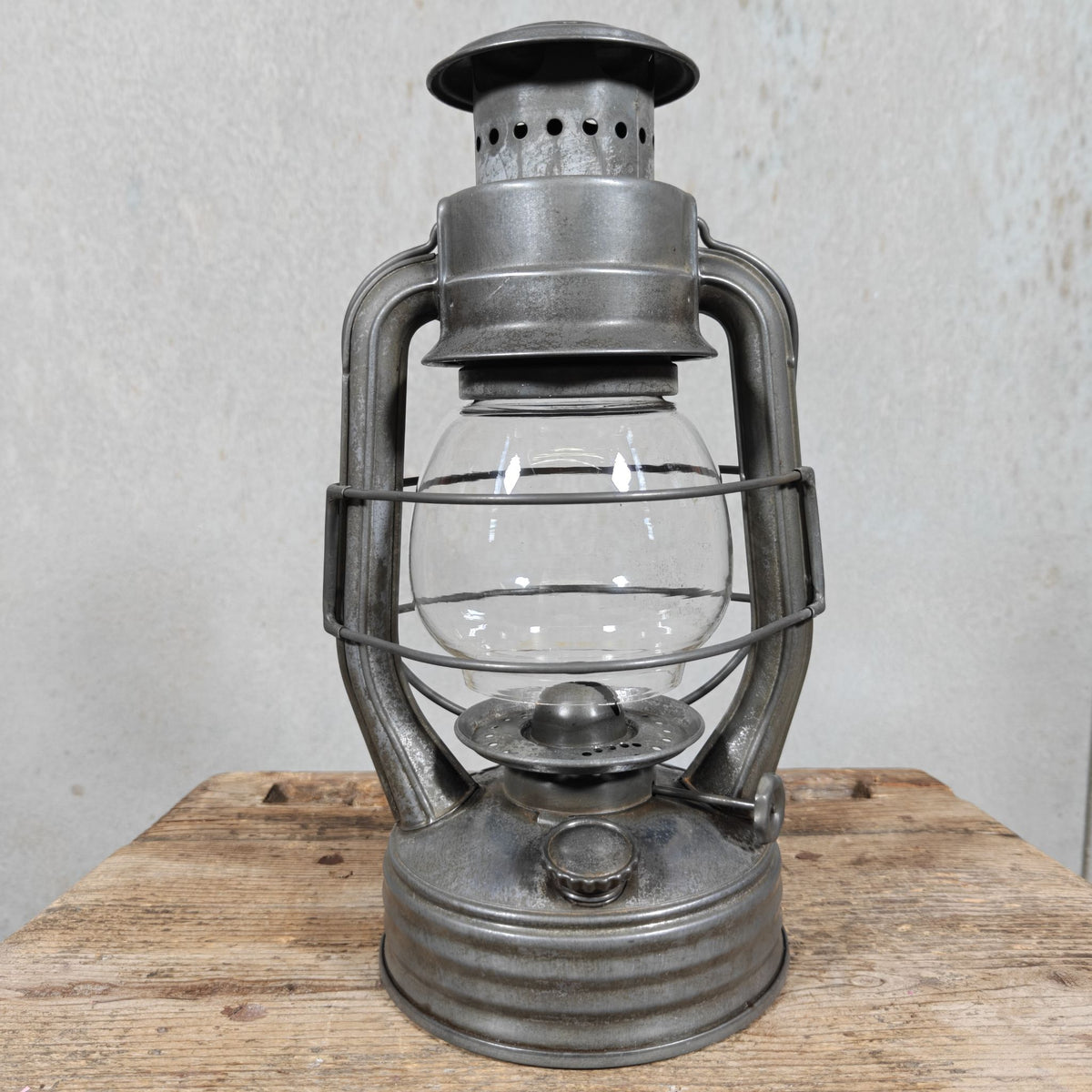 Beautiful French Royalux Hurricane Lantern with Glass Lift – Bte S.G.D.G., Made in France – Working and Complete