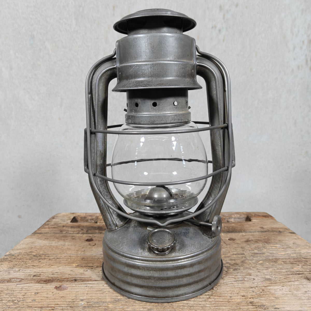 Beautiful French Royalux Hurricane Lantern with Glass Lift – Bte S.G.D.G., Made in France – Working and Complete