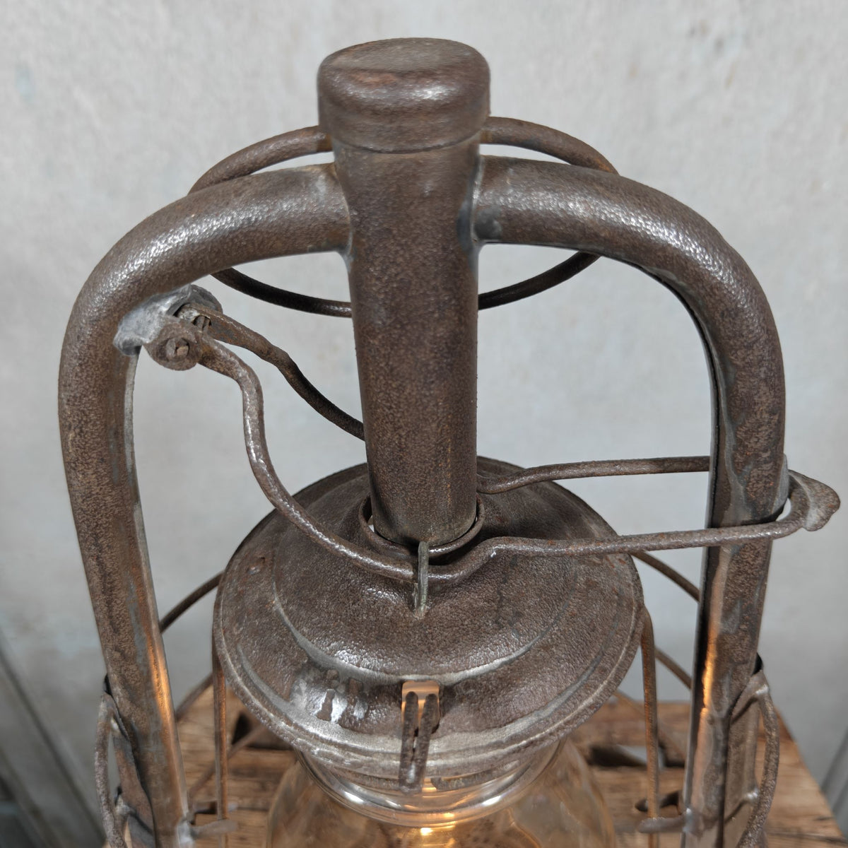 Antique Swiss Hurricane Lantern by W. Egloff & Cie of Turgi – Fantastic Condition – With the Original Glass