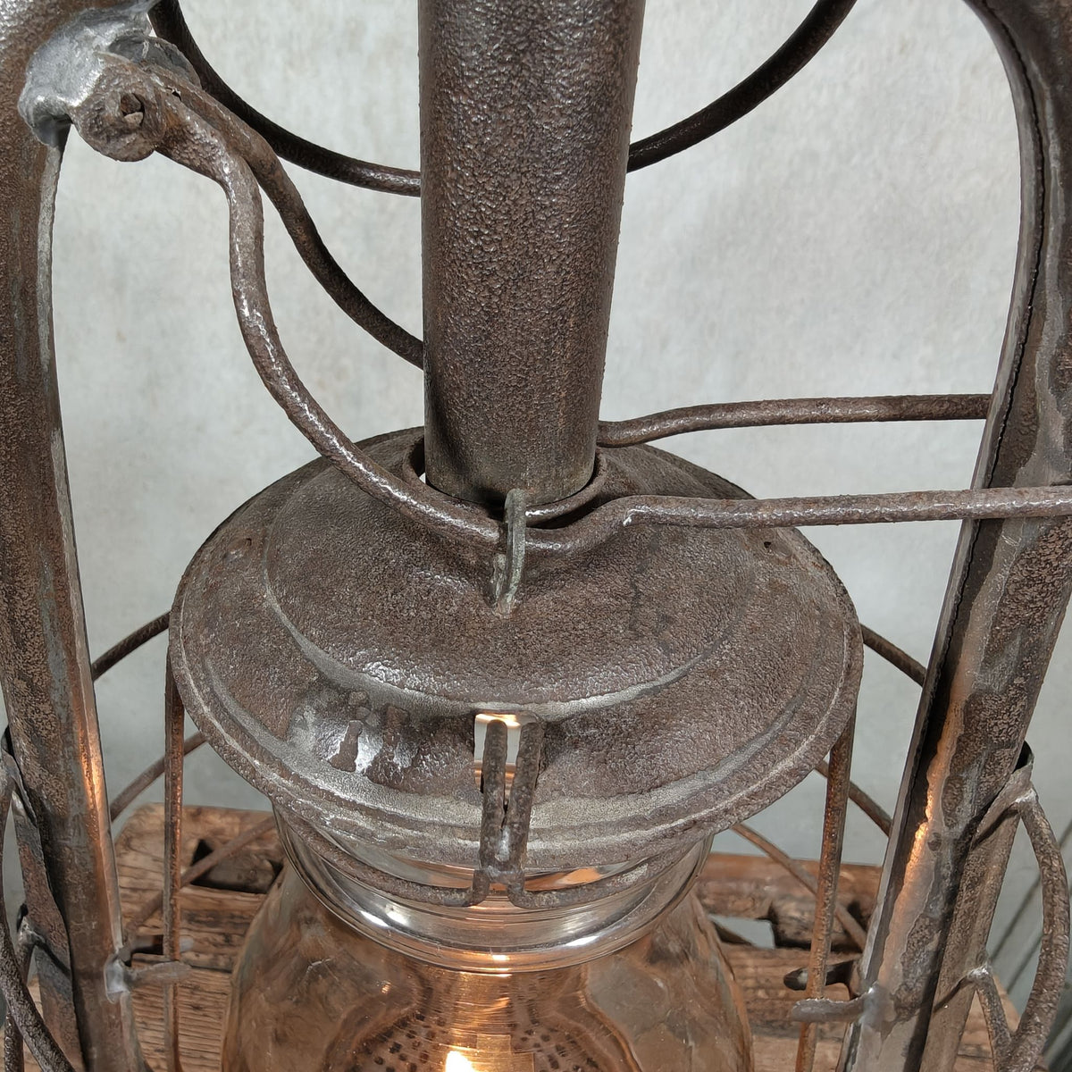 Antique Swiss Hurricane Lantern by W. Egloff & Cie of Turgi – Fantastic Condition – With the Original Glass