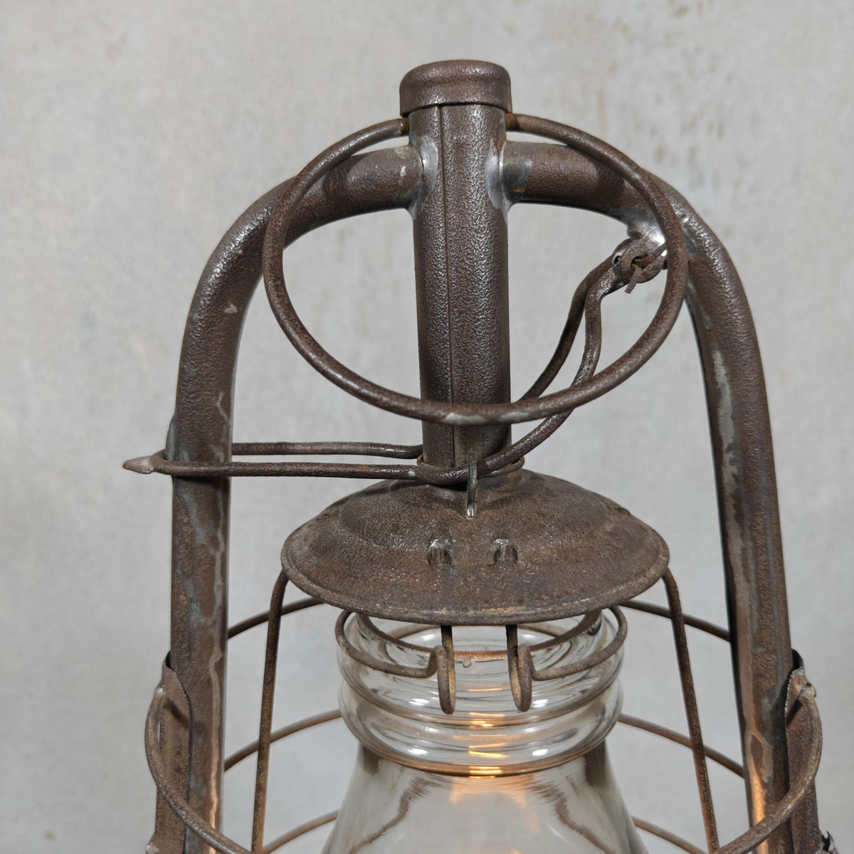 Antique Swiss Hurricane Lantern by W. Egloff & Cie of Turgi – Fantastic Condition – With the Original Glass