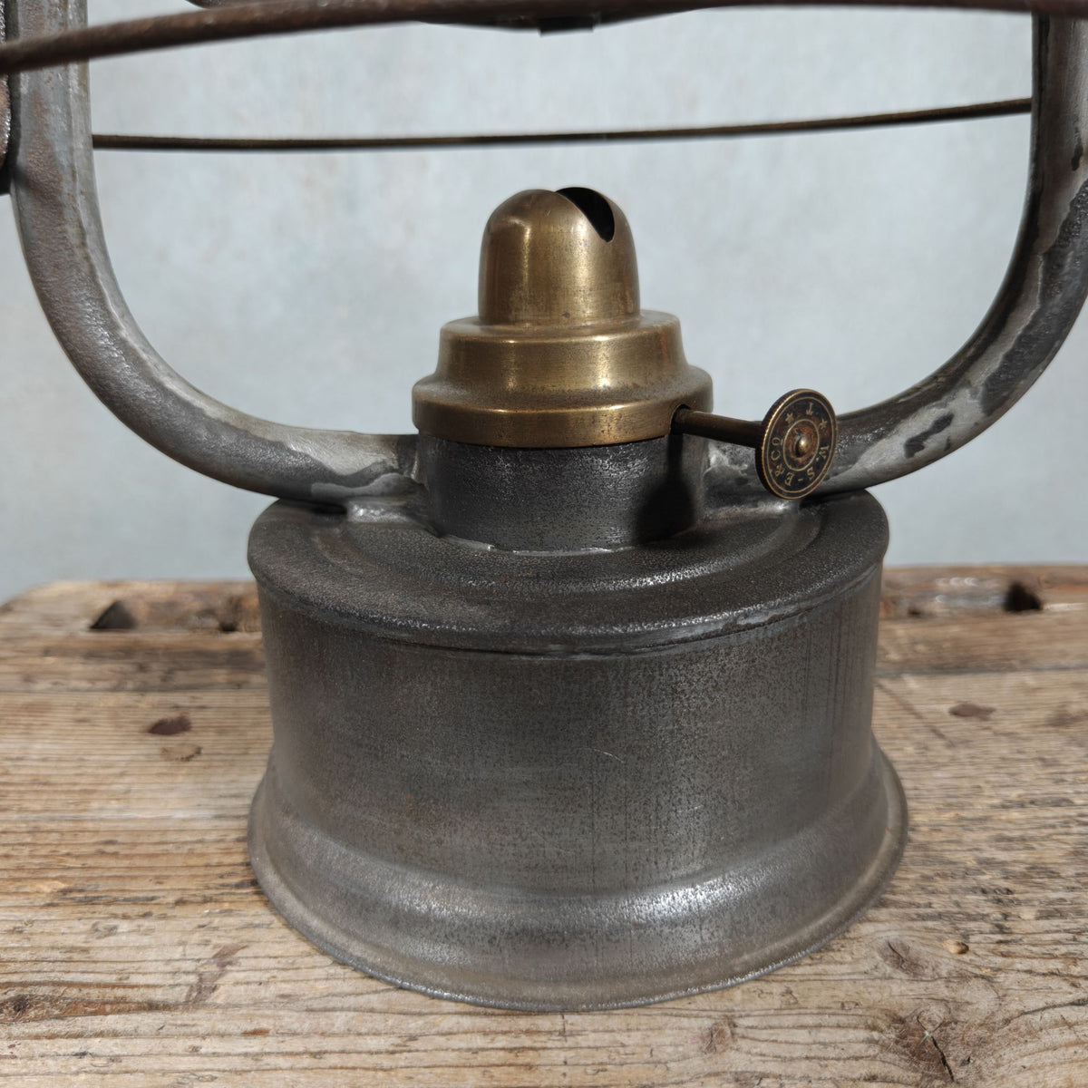 Antique Swiss Hurricane Lantern by W. Egloff & Cie of Turgi – Fantastic Condition – With the Original Glass