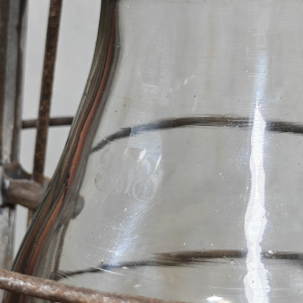 Antique Swiss Hurricane Lantern by W. Egloff & Cie of Turgi – Fantastic Condition – With the Original Glass