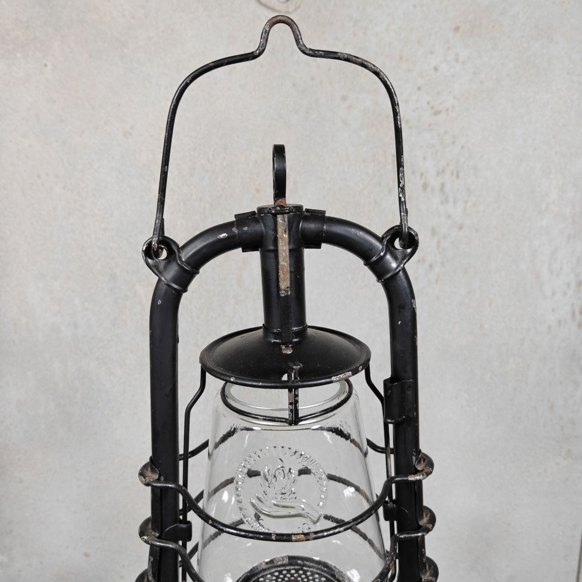 Vintage Riemann Carbide Lamp with Feuerhand Top, Marked RAD (Reichsarbeitsdienst)