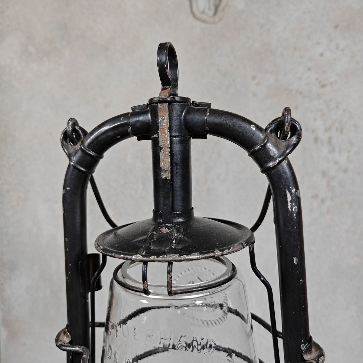 Vintage Riemann Carbide Lamp with Feuerhand Top, Marked RAD (Reichsarbeitsdienst)