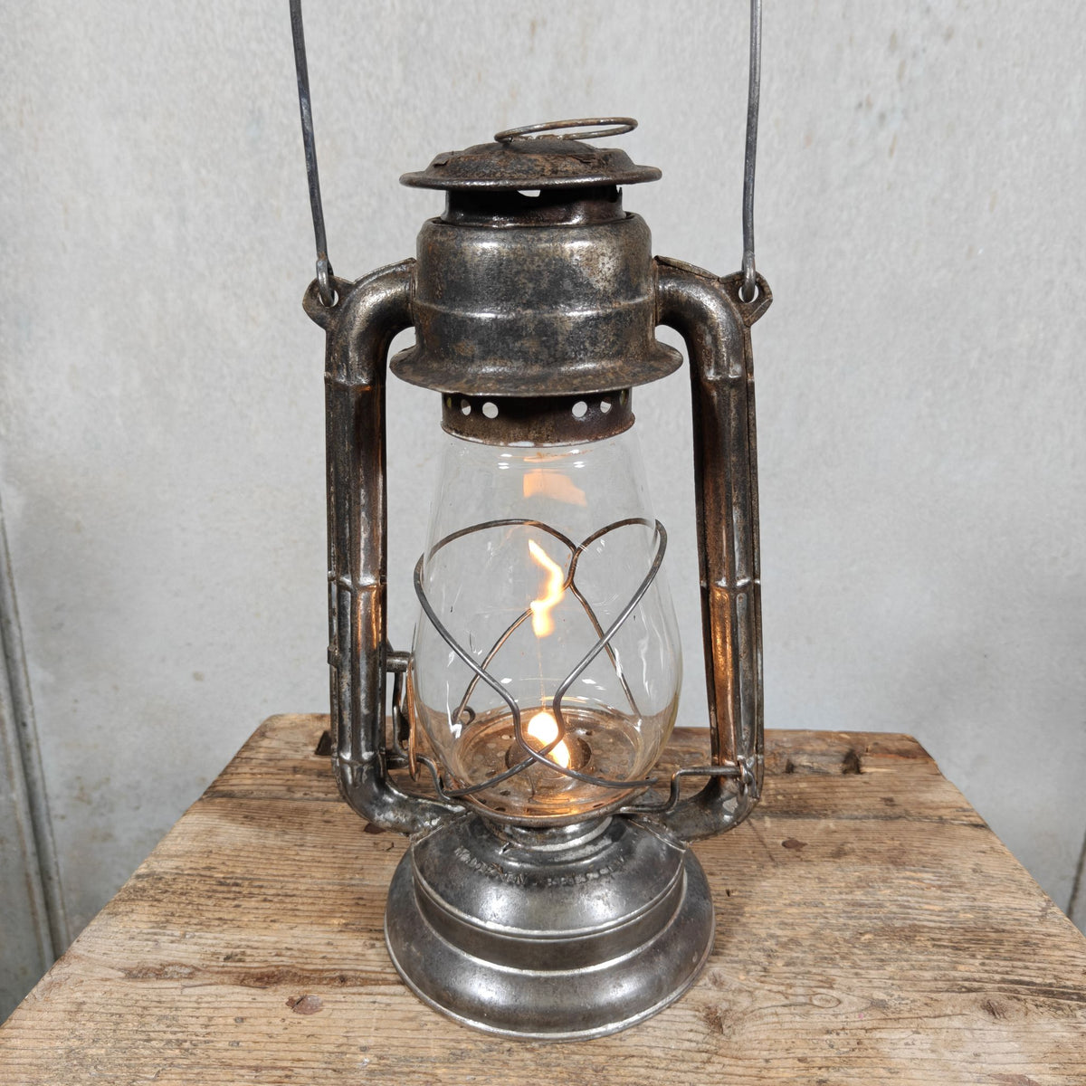 Vintage Petroflam 110 Hurricane Lantern, Made in Belgium, 1950s/60s – 30 cm