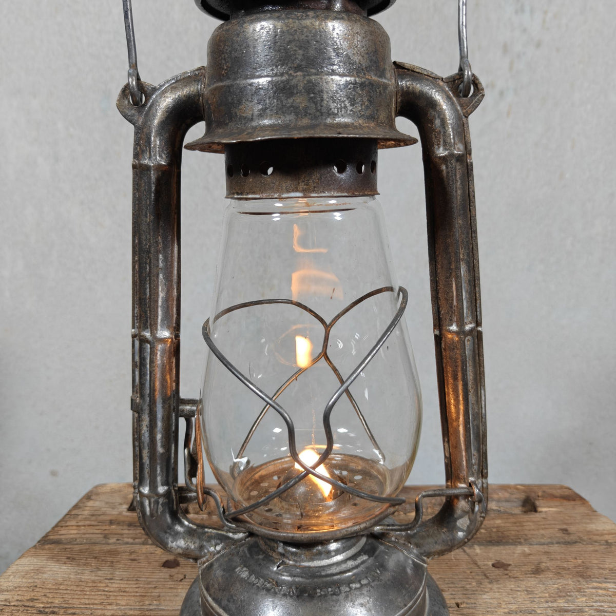 Vintage Petroflam 110 Hurricane Lantern, Made in Belgium, 1950s/60s – 30 cm