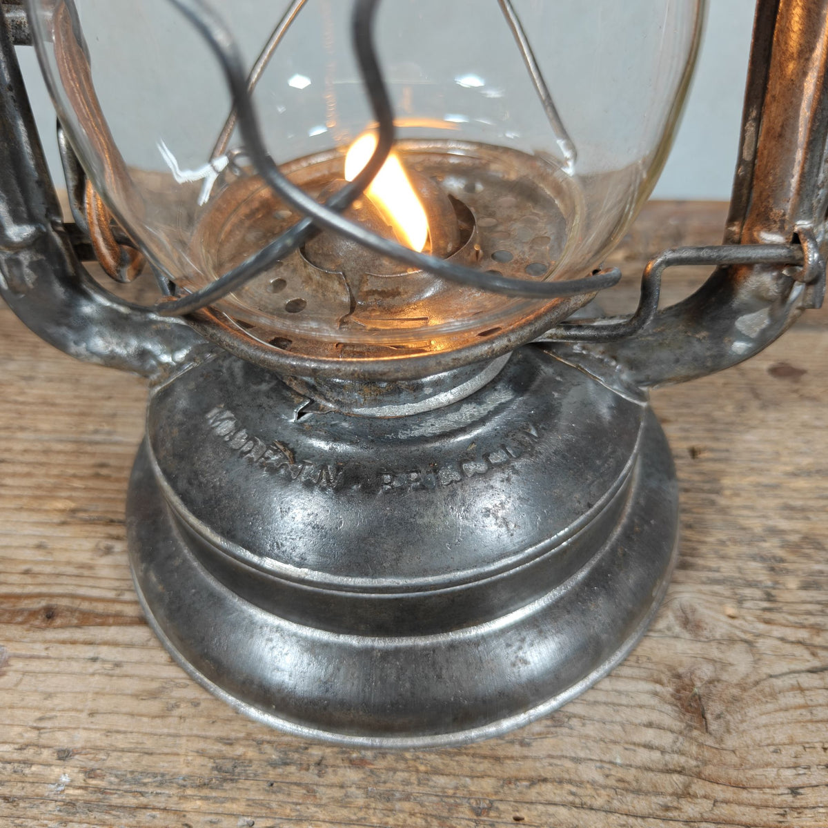 Vintage Petroflam 110 Hurricane Lantern, Made in Belgium, 1950s/60s – 30 cm