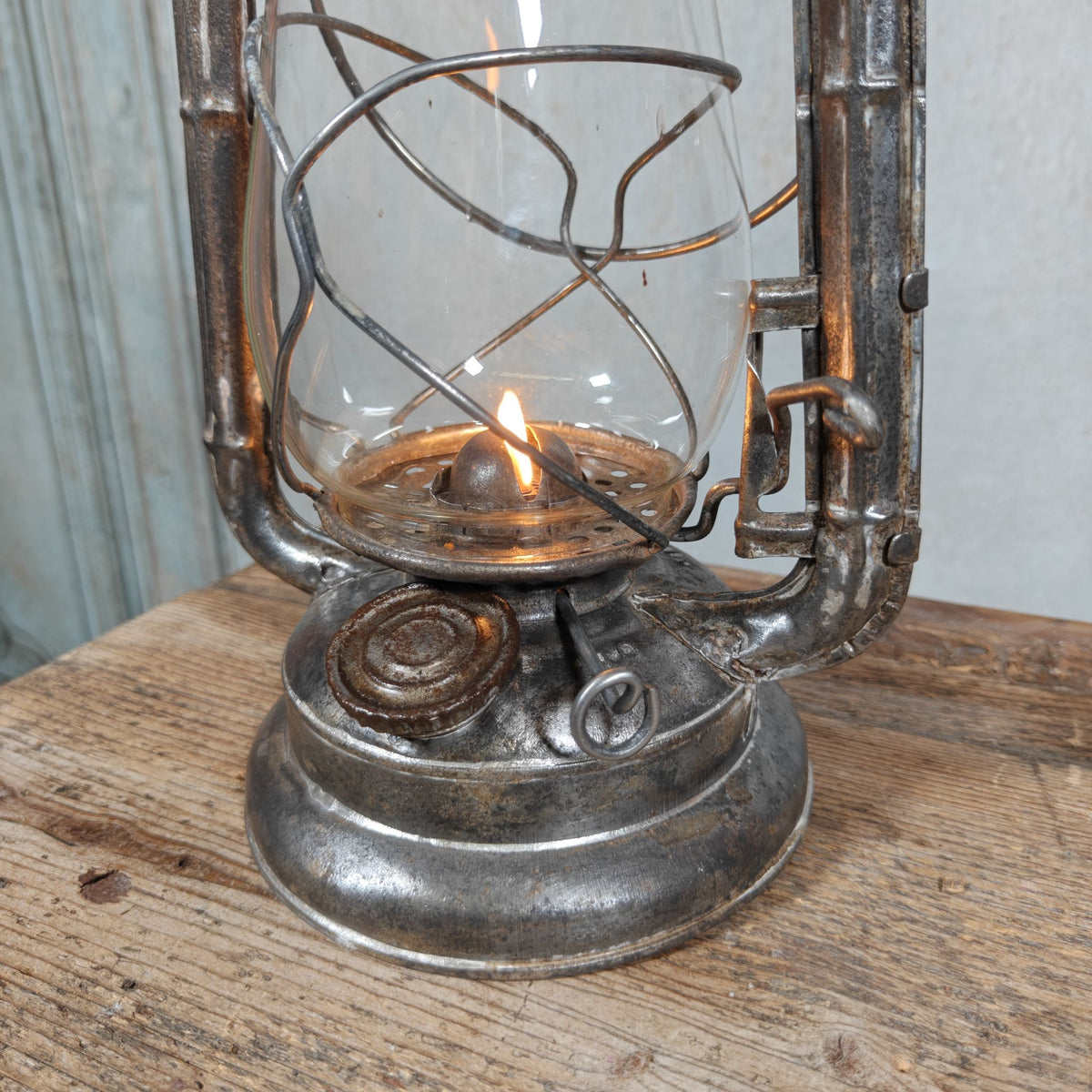 Vintage Petroflam 110 Hurricane Lantern, Made in Belgium, 1950s/60s – 30 cm