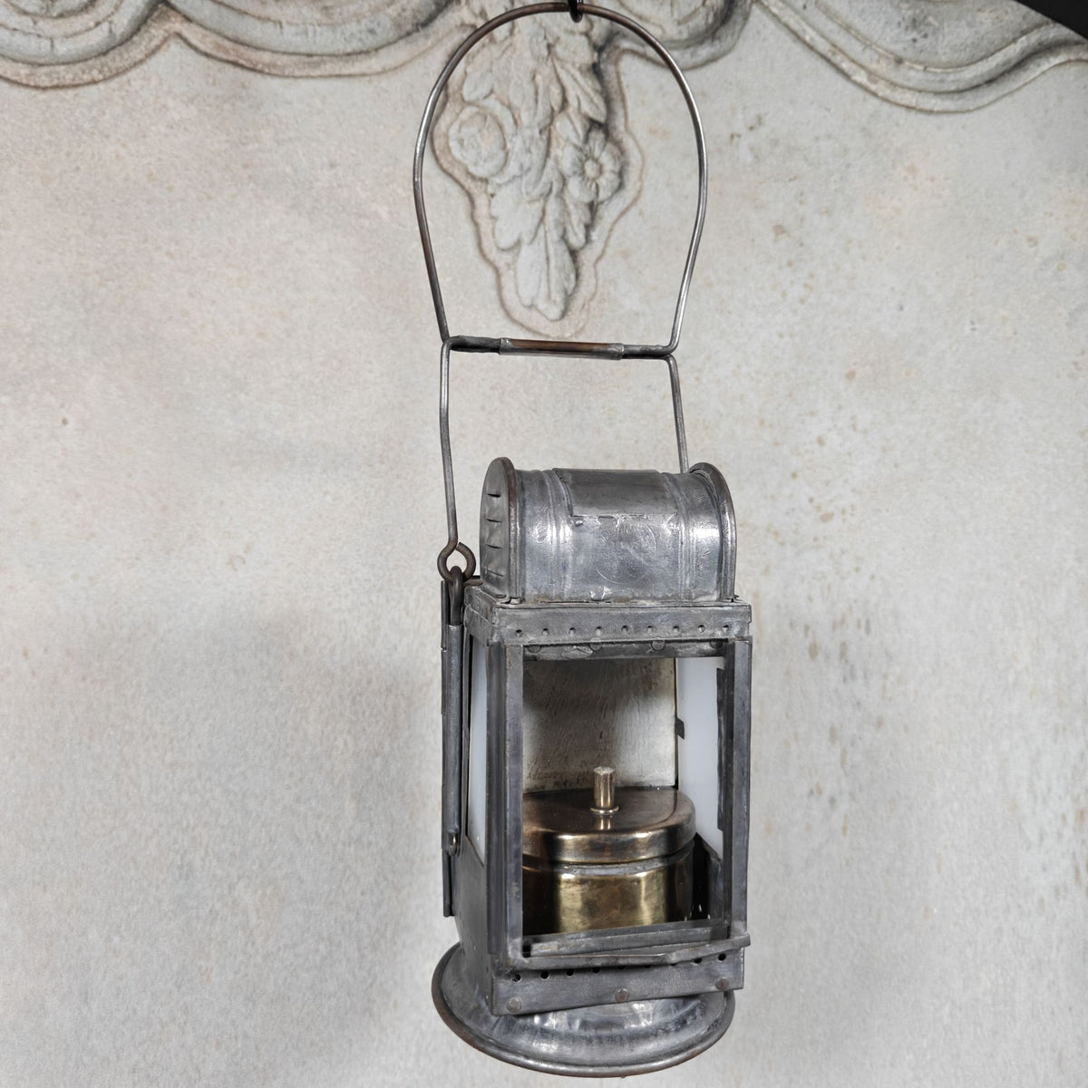 Special Belgian Carbide Signal Lamp – Orlians & Co, Mechelen, Belgium, 1948. Unusually made of steel; most are brass.