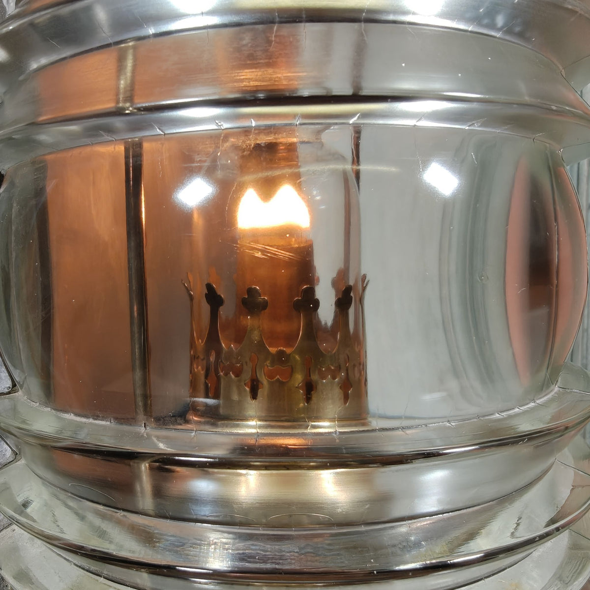 Fantastic Large Copper Ship's Lamp, Navigation Light, Masthead Light by the Belgian Maker Tavernier