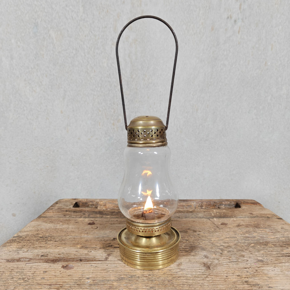 Vintage Val d'Or Skater's Lantern – French Oil Lamp, 1920s, Good Working Condition