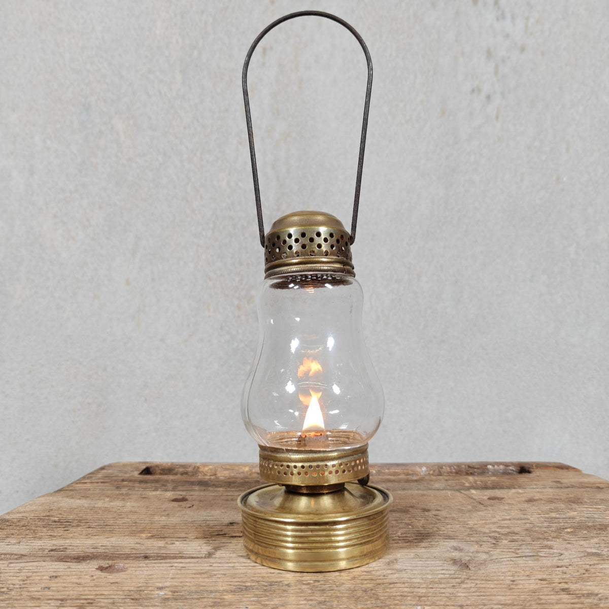 Vintage Val d'Or Skater's Lantern – French Oil Lamp, 1920s, Good Working Condition