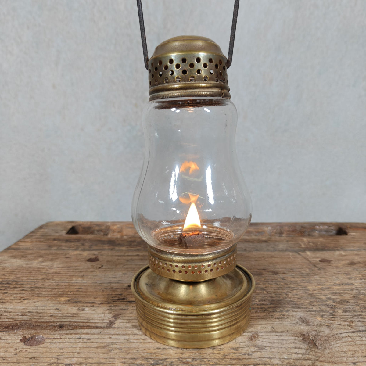 Vintage Val d'Or Skater's Lantern – French Oil Lamp, 1920s, Good Working Condition