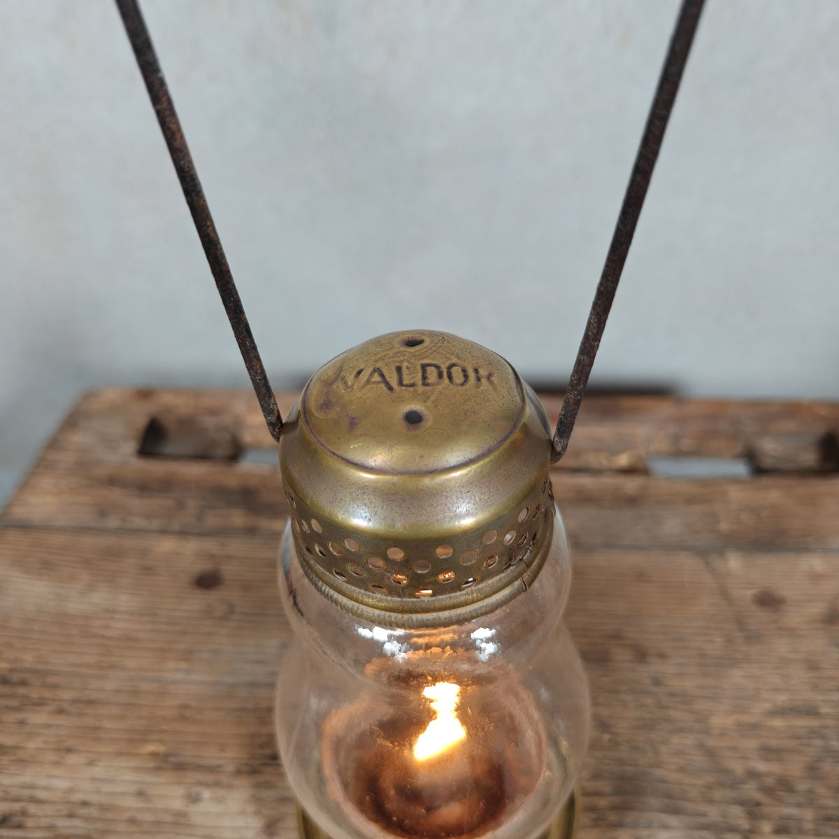 Vintage Val d'Or Skater's Lantern – French Oil Lamp, 1920s, Good Working Condition