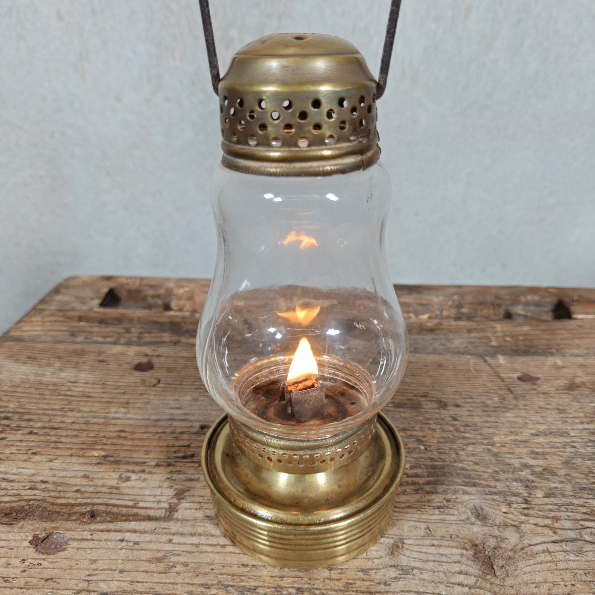 Vintage Val d'Or Skater's Lantern – French Oil Lamp, 1920s, Good Working Condition