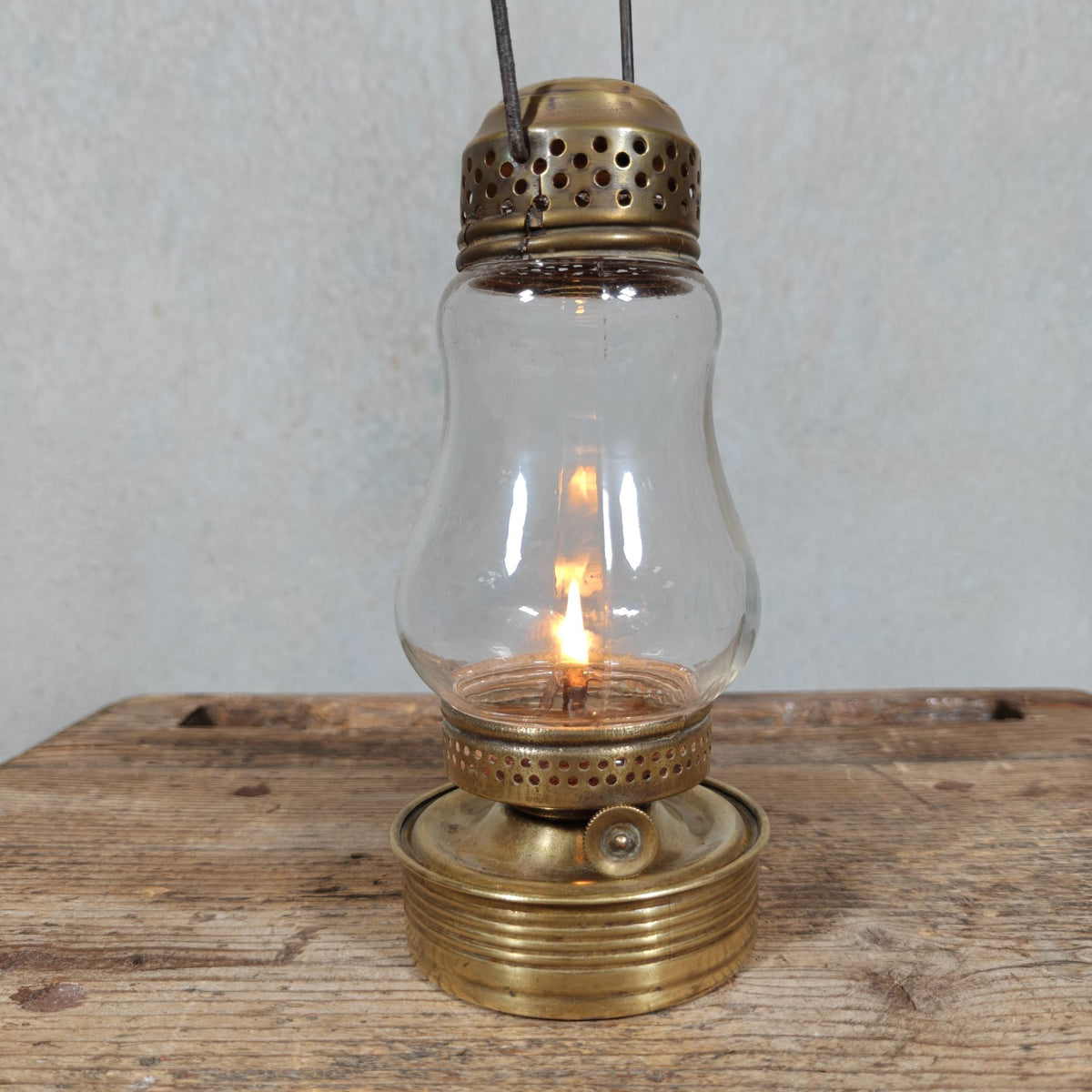 Vintage Val d'Or Skater's Lantern – French Oil Lamp, 1920s, Good Working Condition