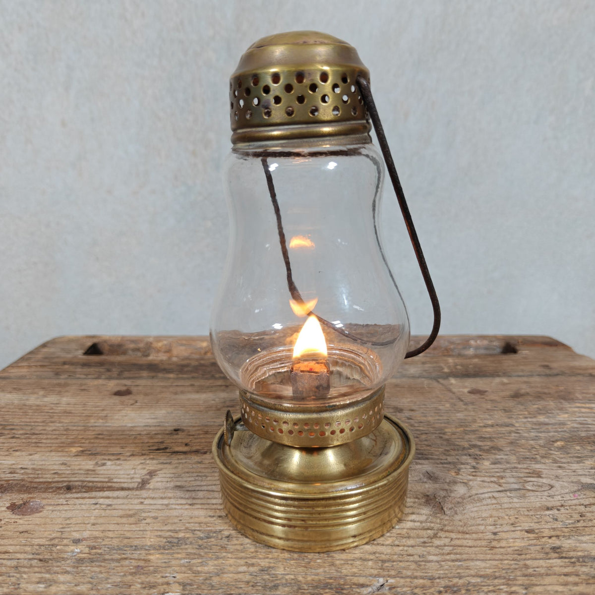 Vintage Val d'Or Skater's Lantern – French Oil Lamp, 1920s, Good Working Condition