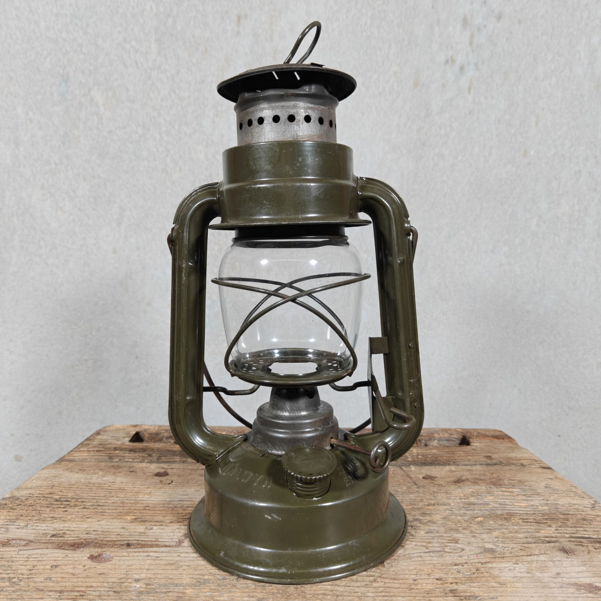 Chalwyn Tropic British Hurricane Lantern, Used by the Army, Original Paint, Marked MK2 and JA.12159