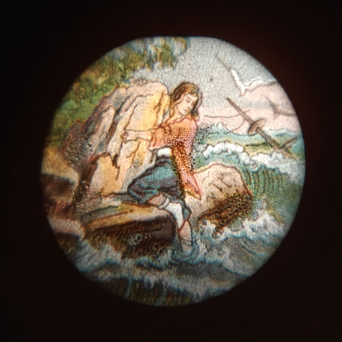 Fantastic Complete Electric Magic Lantern, Original, Including Fairy Tale Slides by Johann Falk – Most Likely 1930-1950