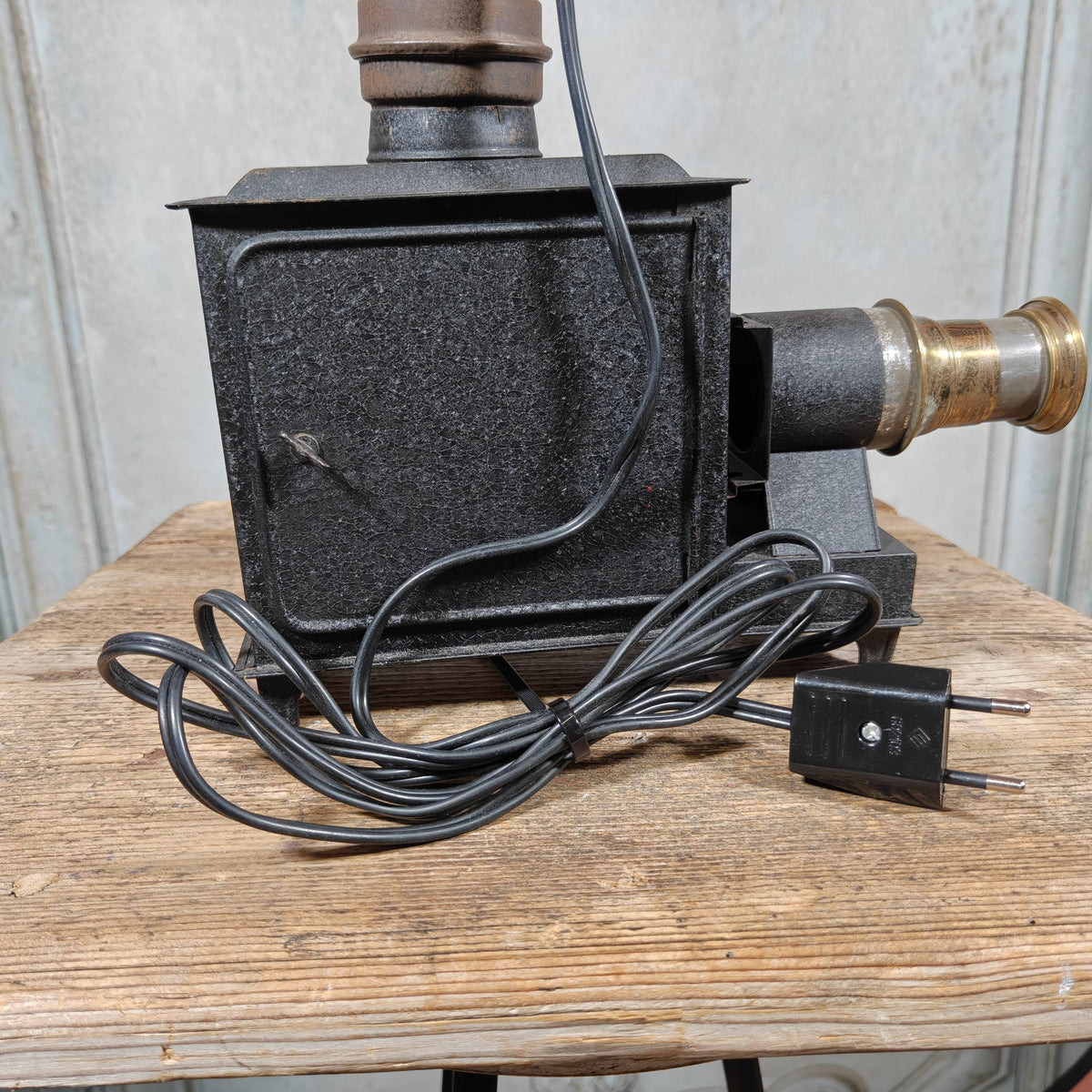 Fantastic Complete Electric Magic Lantern, Original, Including Fairy Tale Slides by Johann Falk – Most Likely 1930-1950