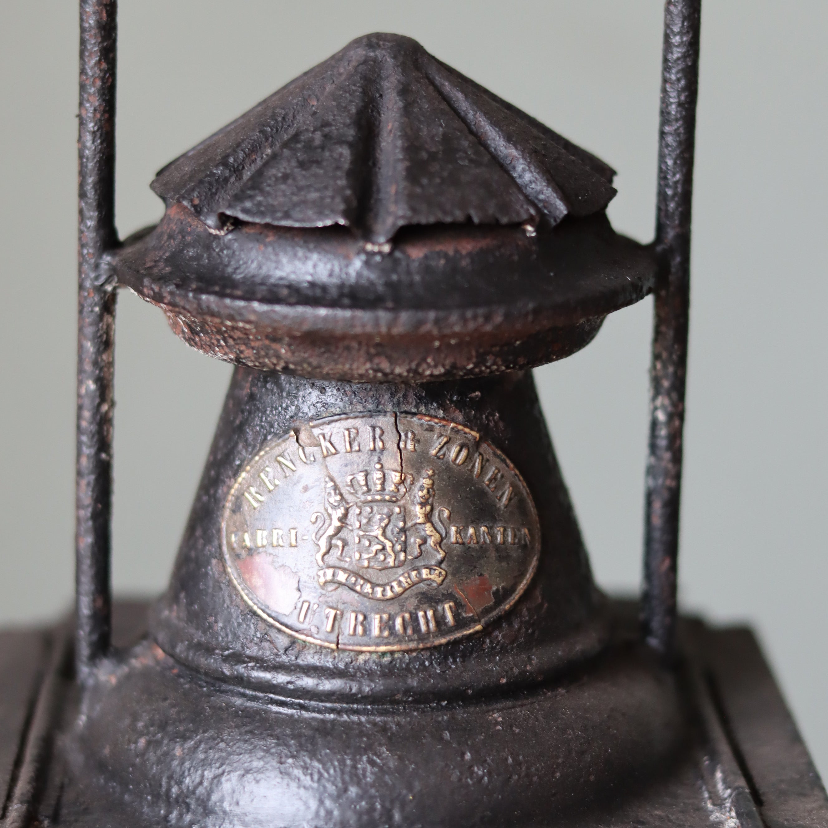 Rare Antique Train Lantern – Rencker & Zonen Utrecht (c. 1890)