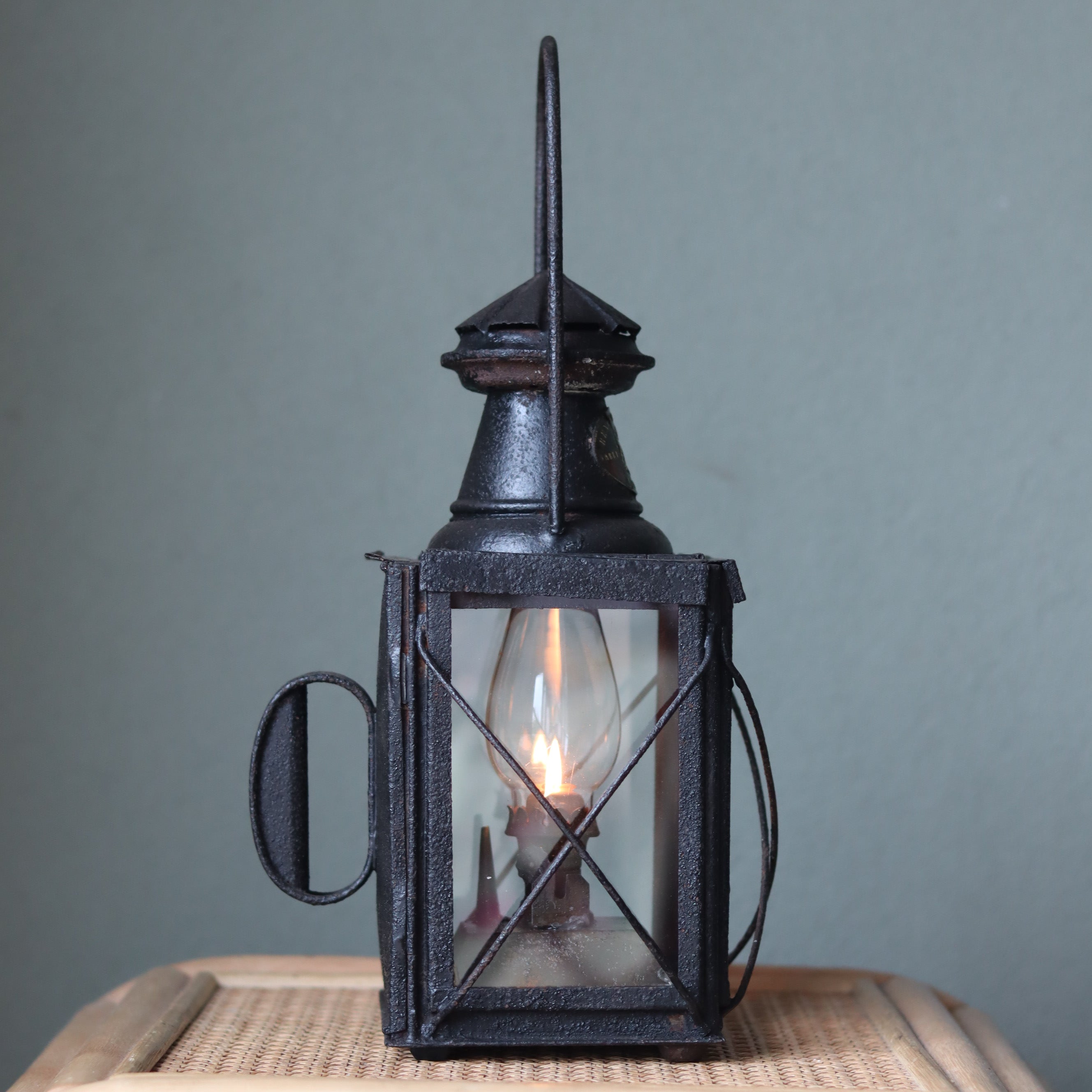 Rare Antique Train Lantern – Rencker & Zonen Utrecht (c. 1890)