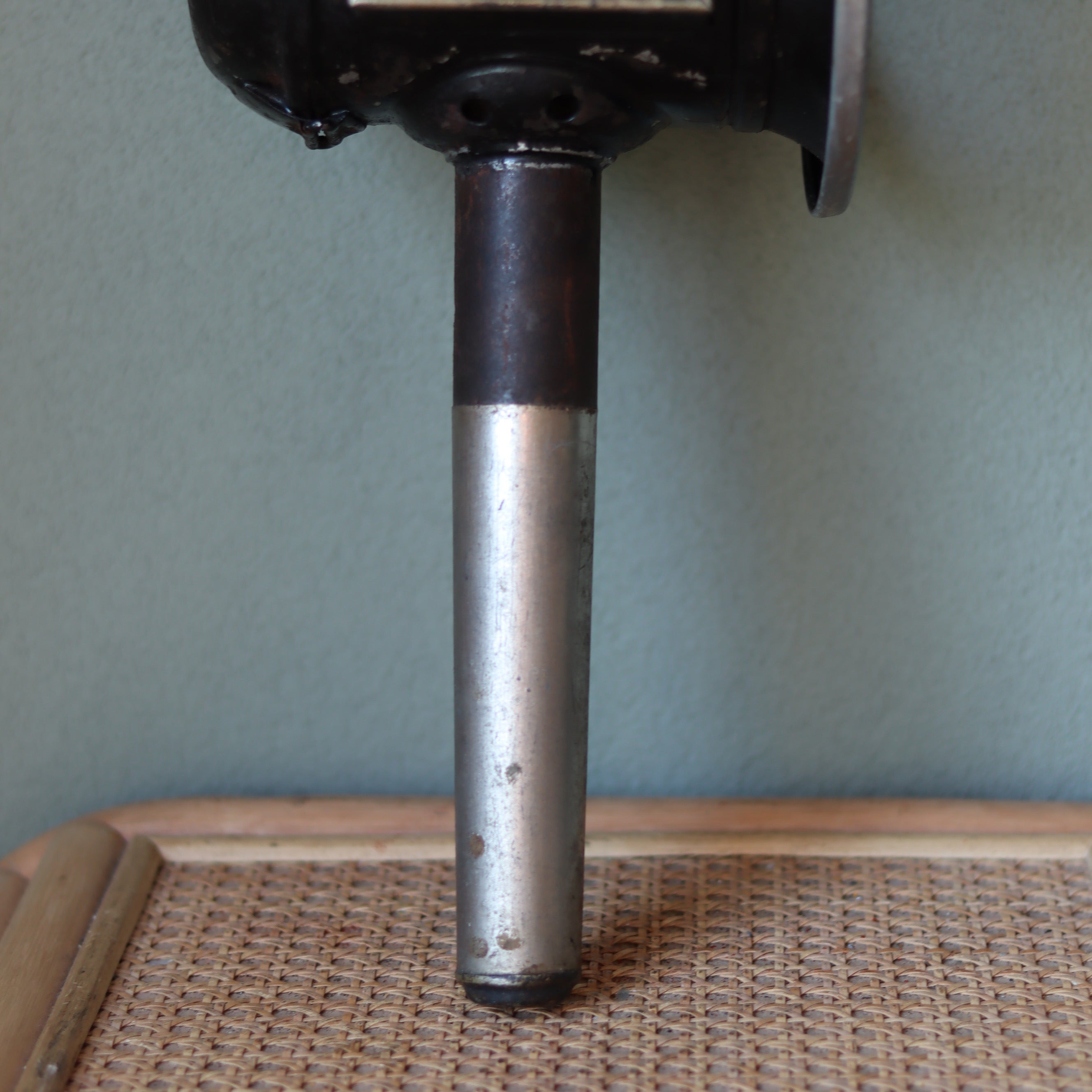 Antique Carriage Lantern – Large Candle Lamp with Glass Panels (Early 1900s)