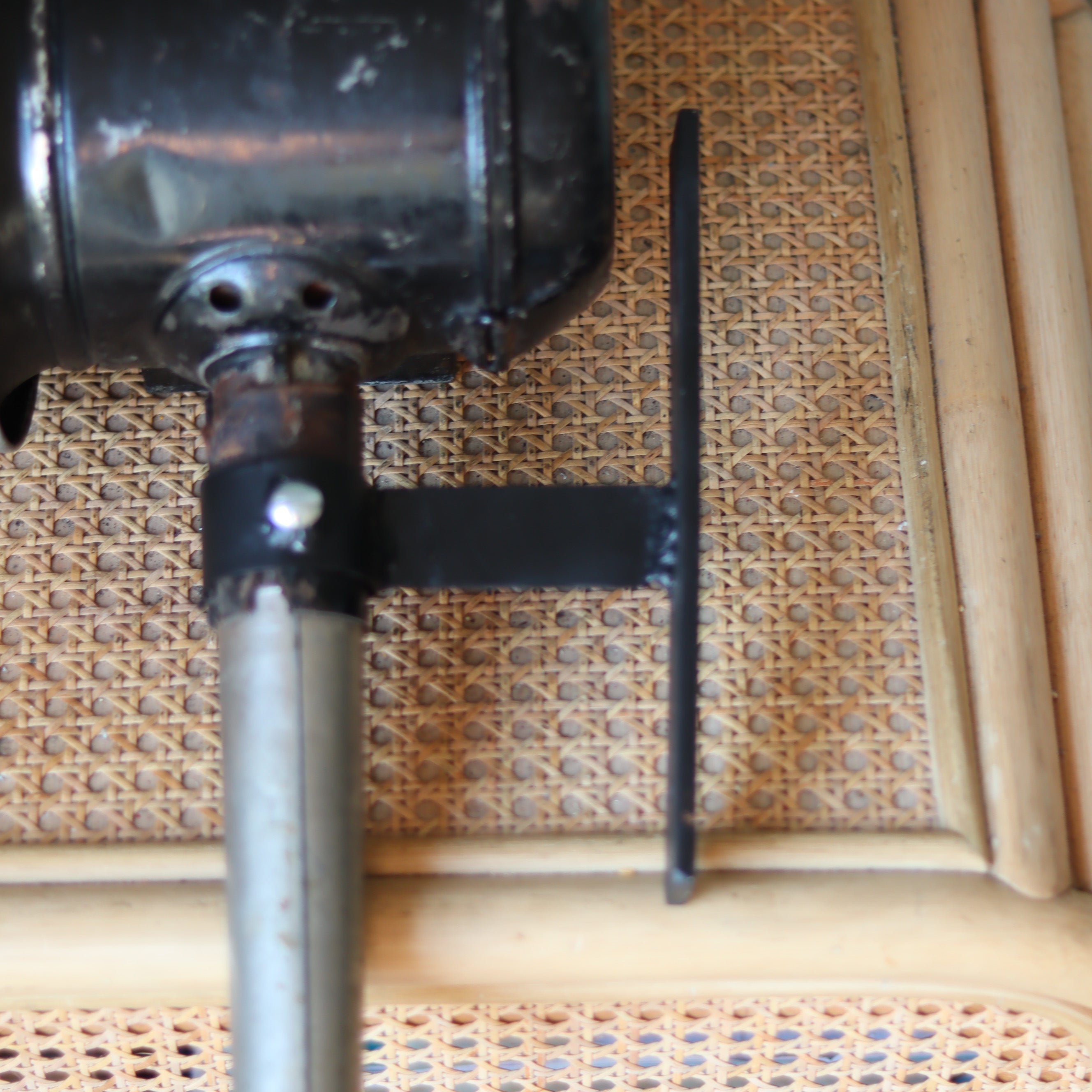 Antique Carriage Lantern – Large Candle Lamp with Glass Panels (Early 1900s)