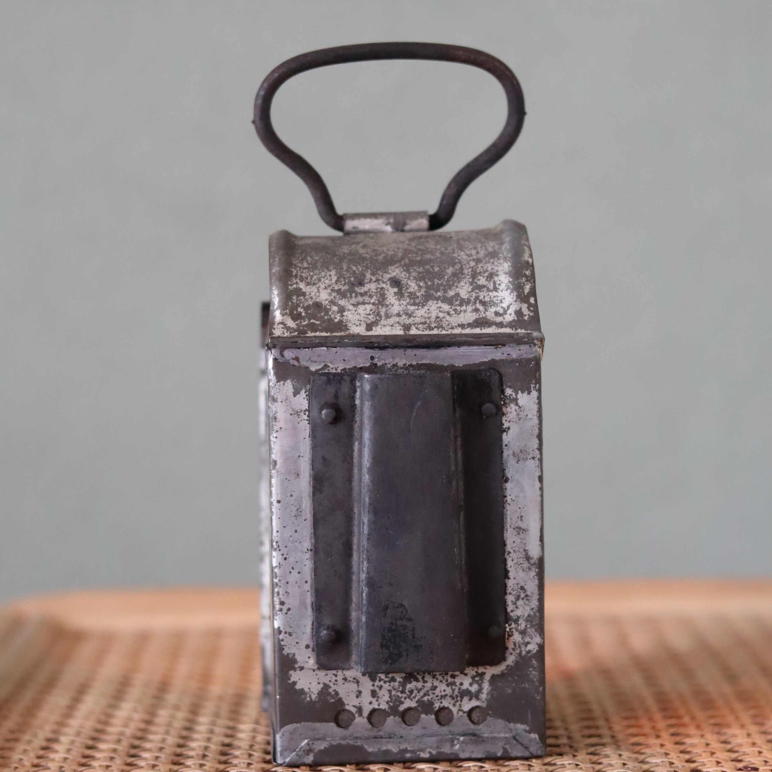 Rare Vintage Hand Lantern Oil Lamp – With Wall Bracket and Handle – Circa 1930