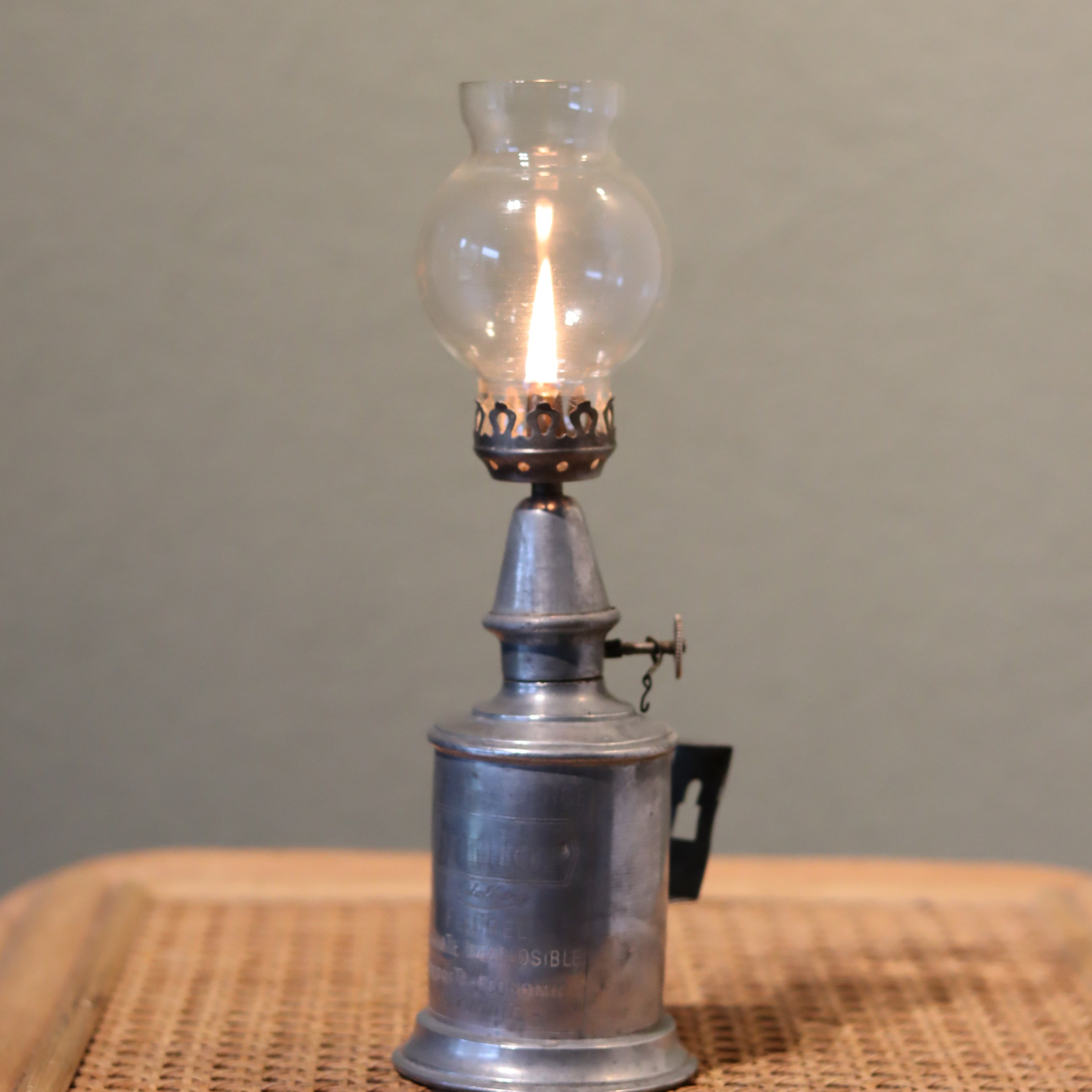 Vintage Brulor Oil Lamp – Attributed to Pigeon (1950s–1960s)