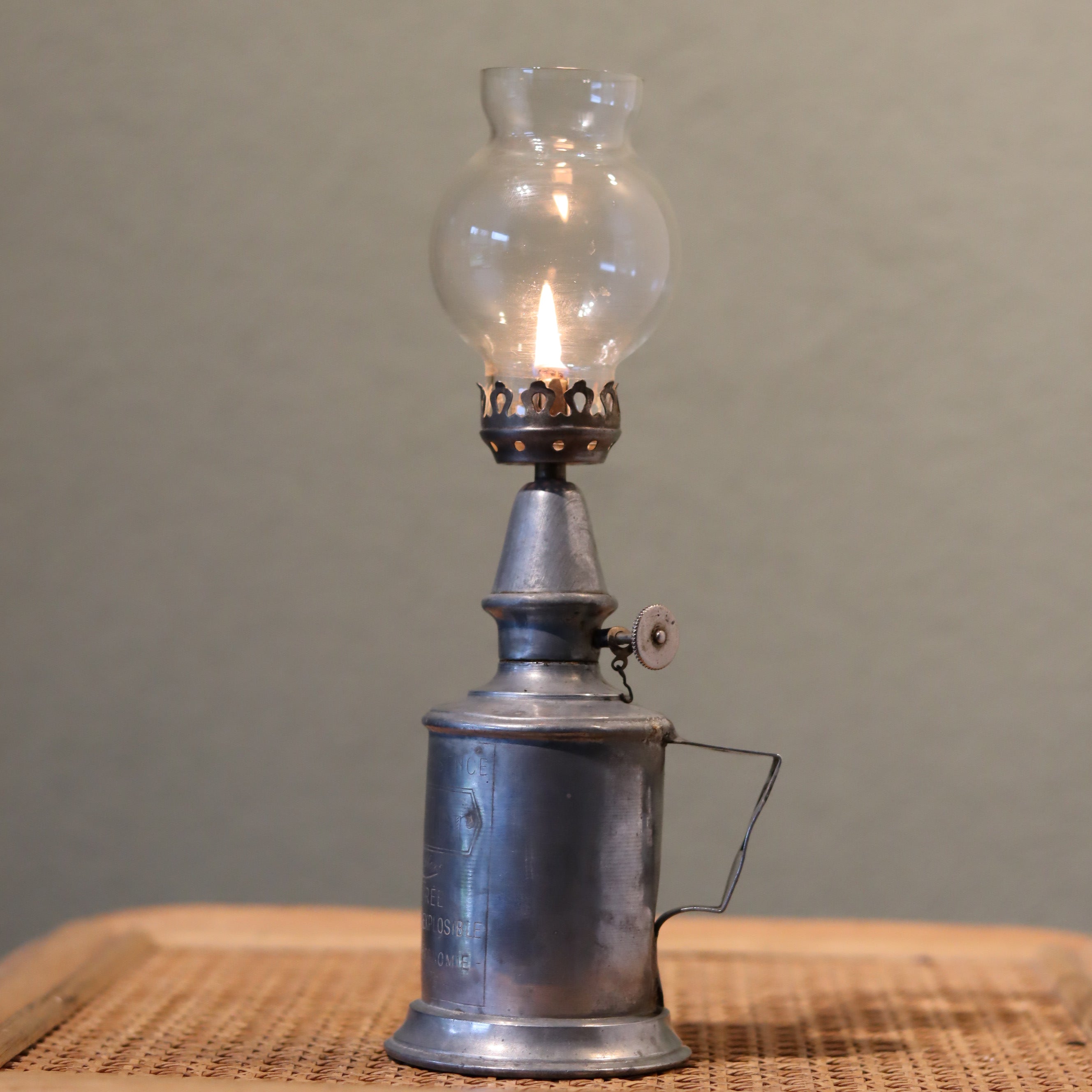 Vintage Brulor Oil Lamp – Attributed to Pigeon (1950s–1960s)