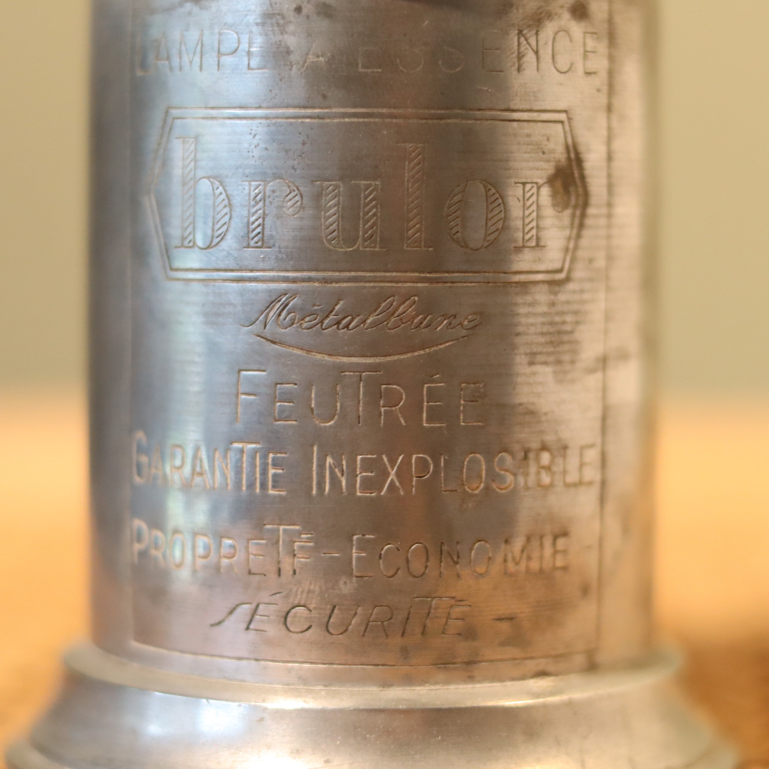 Vintage Brulor Oil Lamp – Attributed to Pigeon (1950s–1960s)