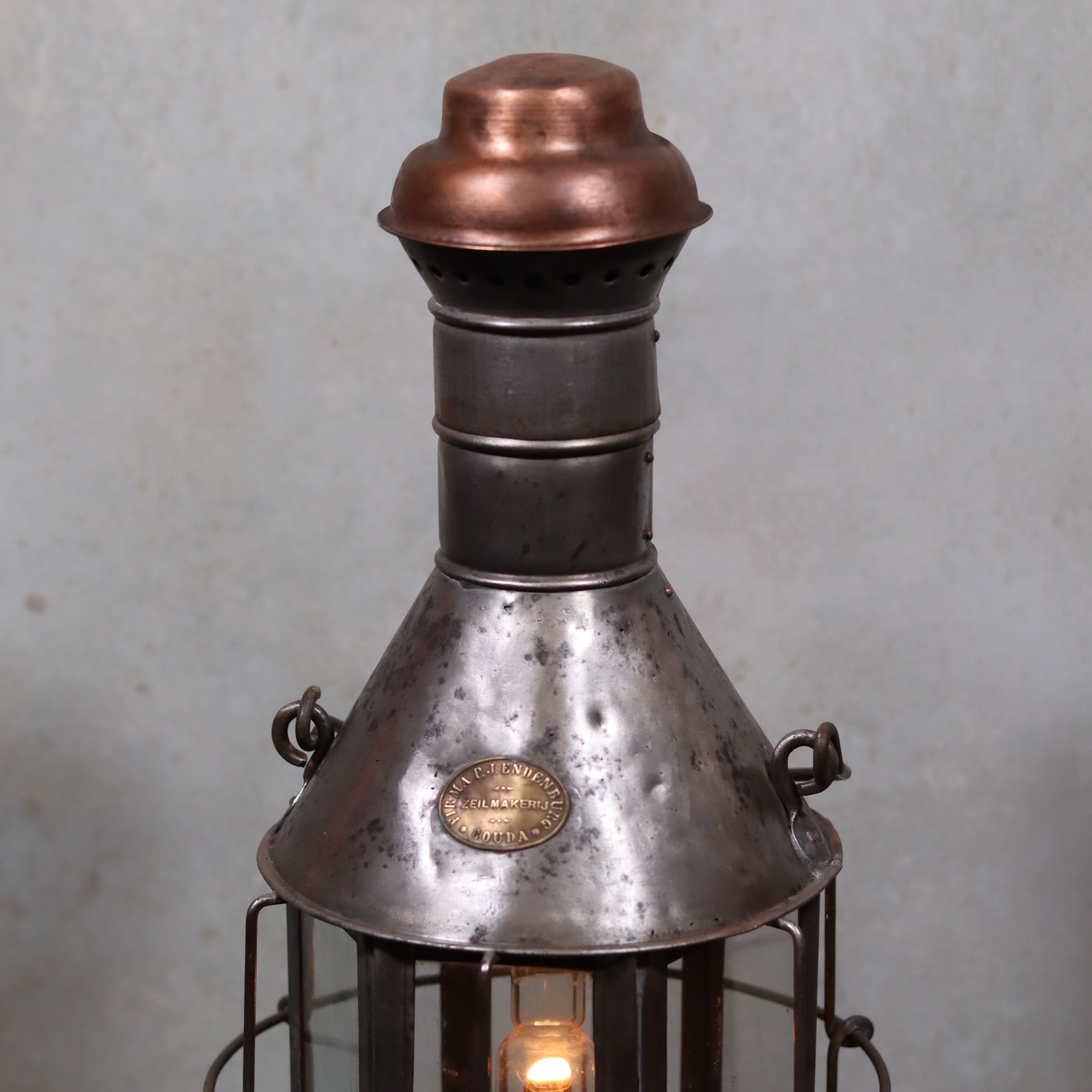 Extremely Rare Antique Ship’s Lantern – Anchor Light by P.J. Endenburg (c.1850–1875)