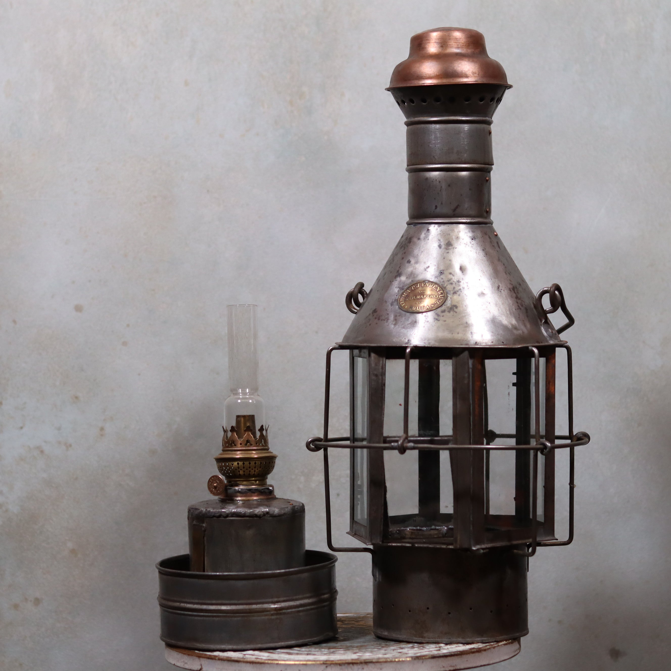 Extremely Rare Antique Ship’s Lantern – Anchor Light by P.J. Endenburg (c.1850–1875)