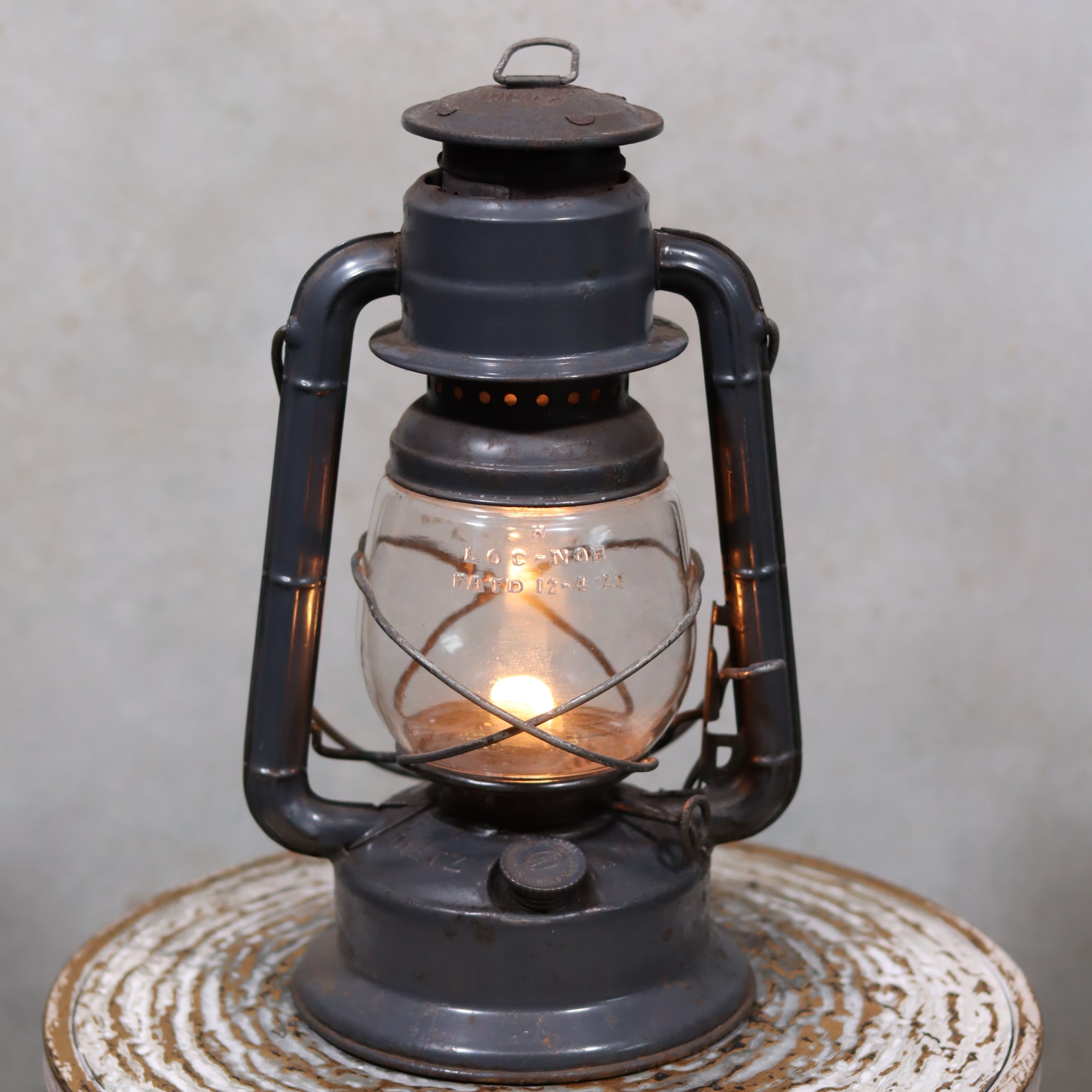 Vintage Dietz Little Wizard Hurricane Lantern – 1950s American Kerosene Lamp