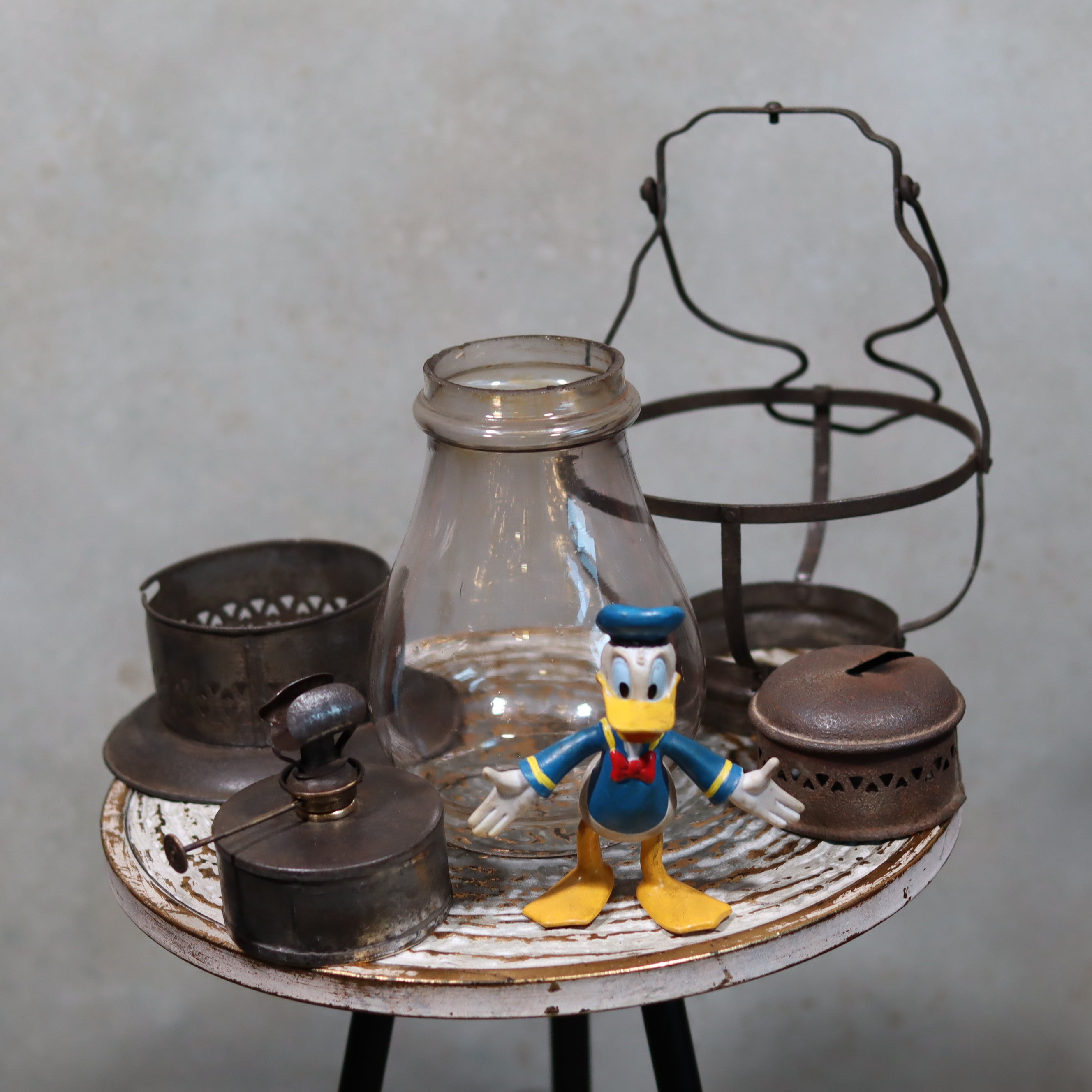 Rare Antique Oil Lamp – Early Hurricane Lantern Predecessor (c.1875–1900) – Complete & Working