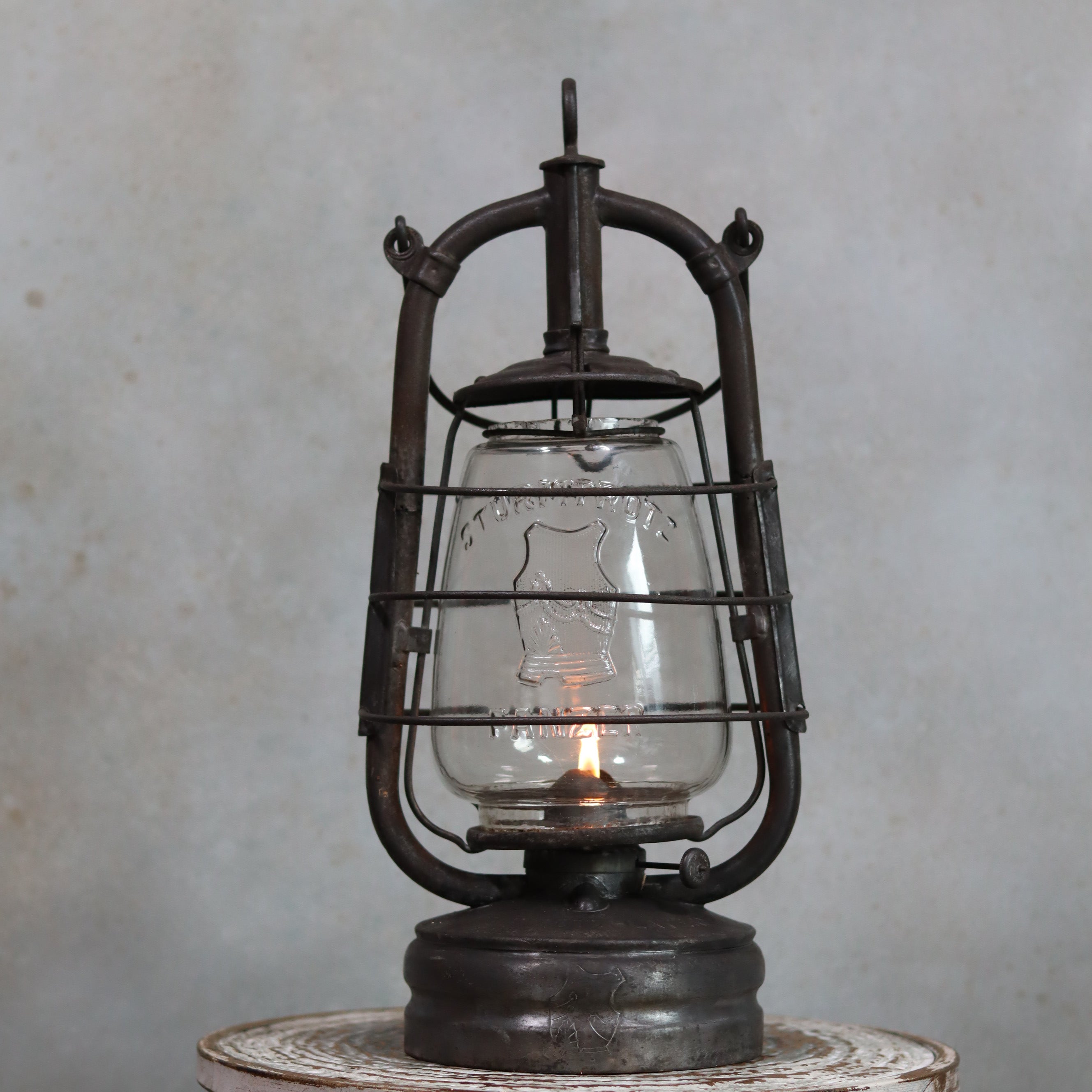Rare Vintage German Hurricane Lantern – K&T Original Panzer “Sturmtrotz” oil lamp by Kästner & Töbelmann Model 7530