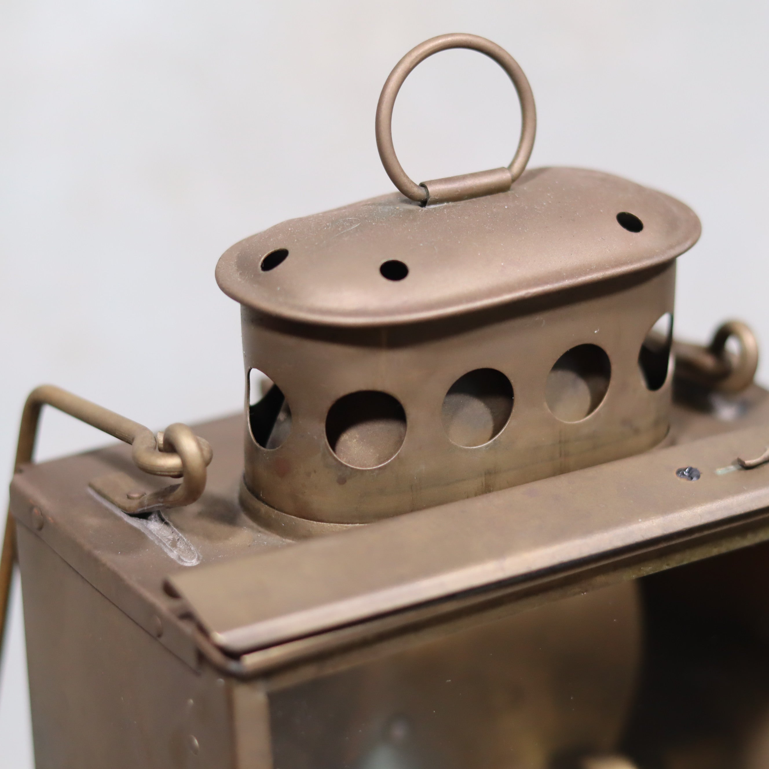 Rare Antique Trench Lamp & Candle Holder – Gebr. Bing A.G. Nürnberg (1920s–1940s) vintage oil lamp details