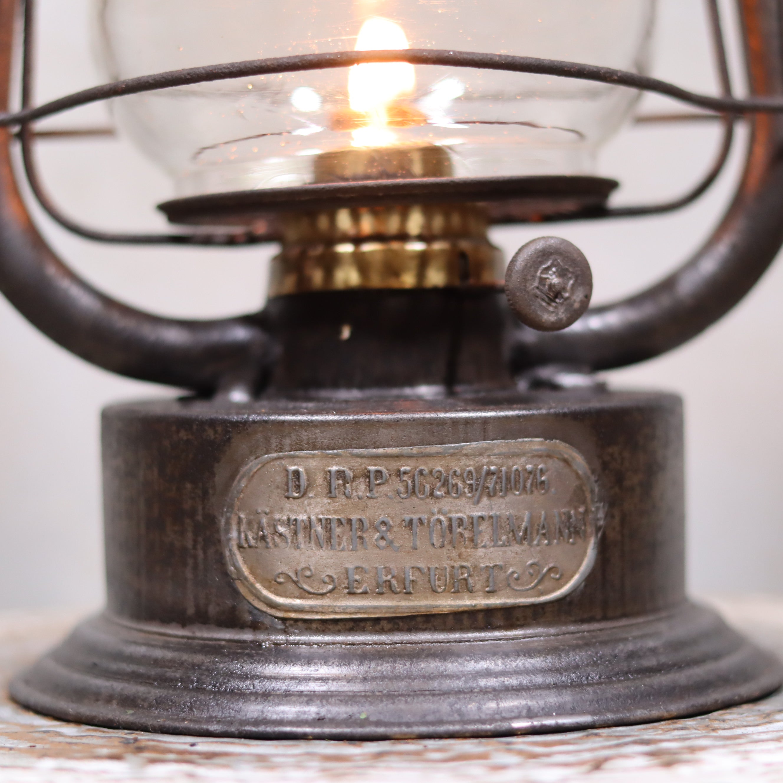 Rare Kästner & Töbelmann German Storm Lantern – Circa 1900 – Fully Functional