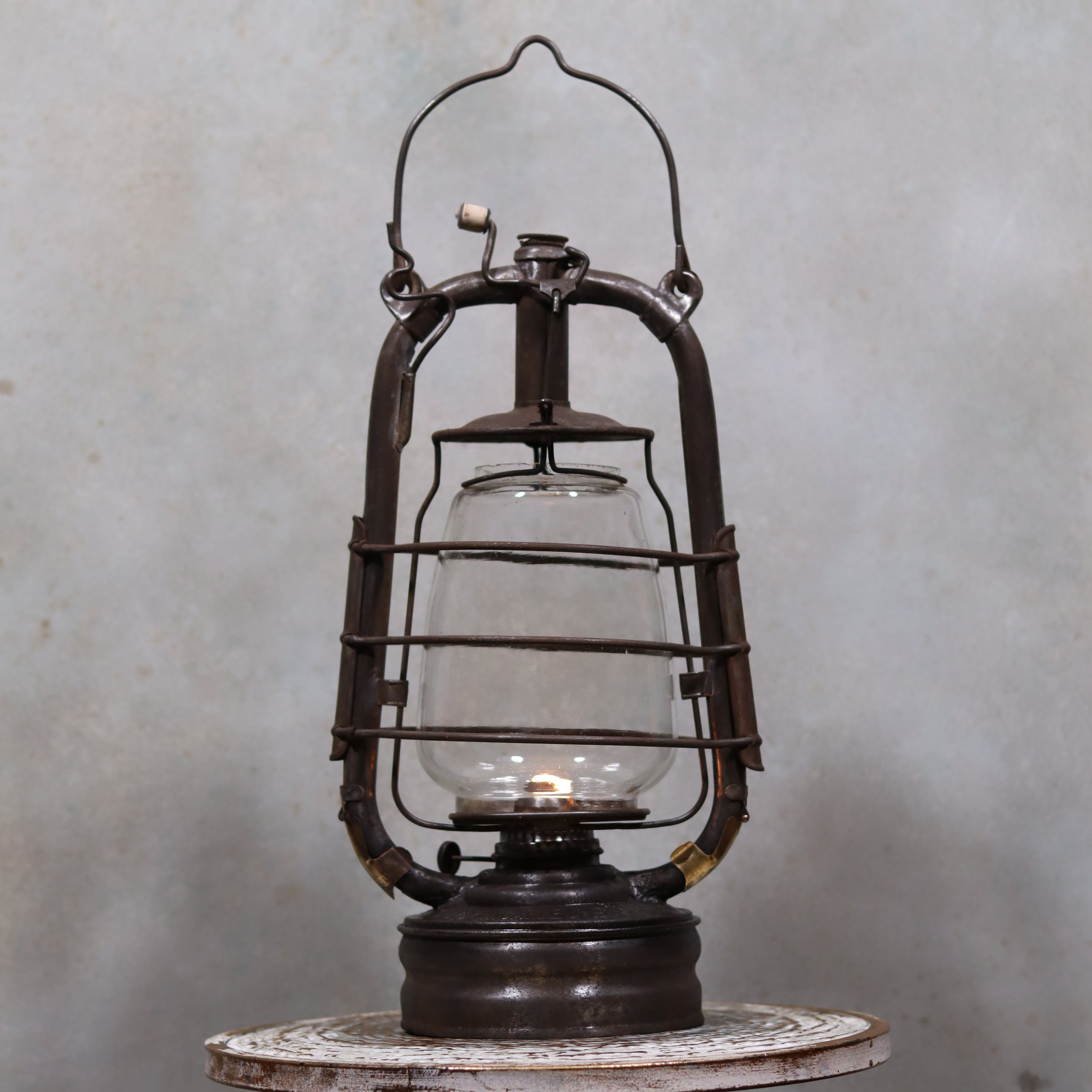 Unique French Storm Lantern – Rare Frankenstein Combination – Circa 1920–1940