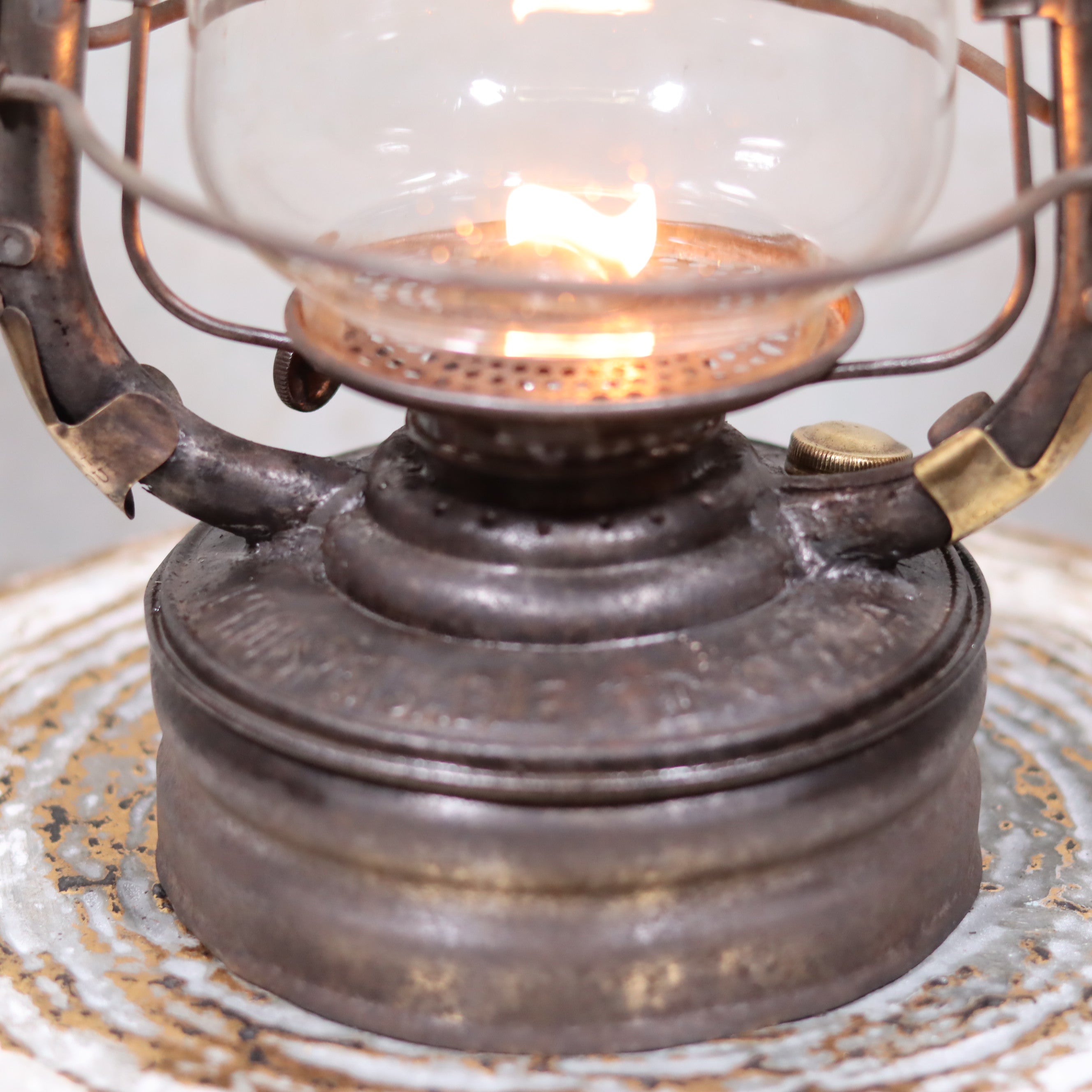 Unique French Storm Lantern – Rare Frankenstein Combination – Circa 1920–1940