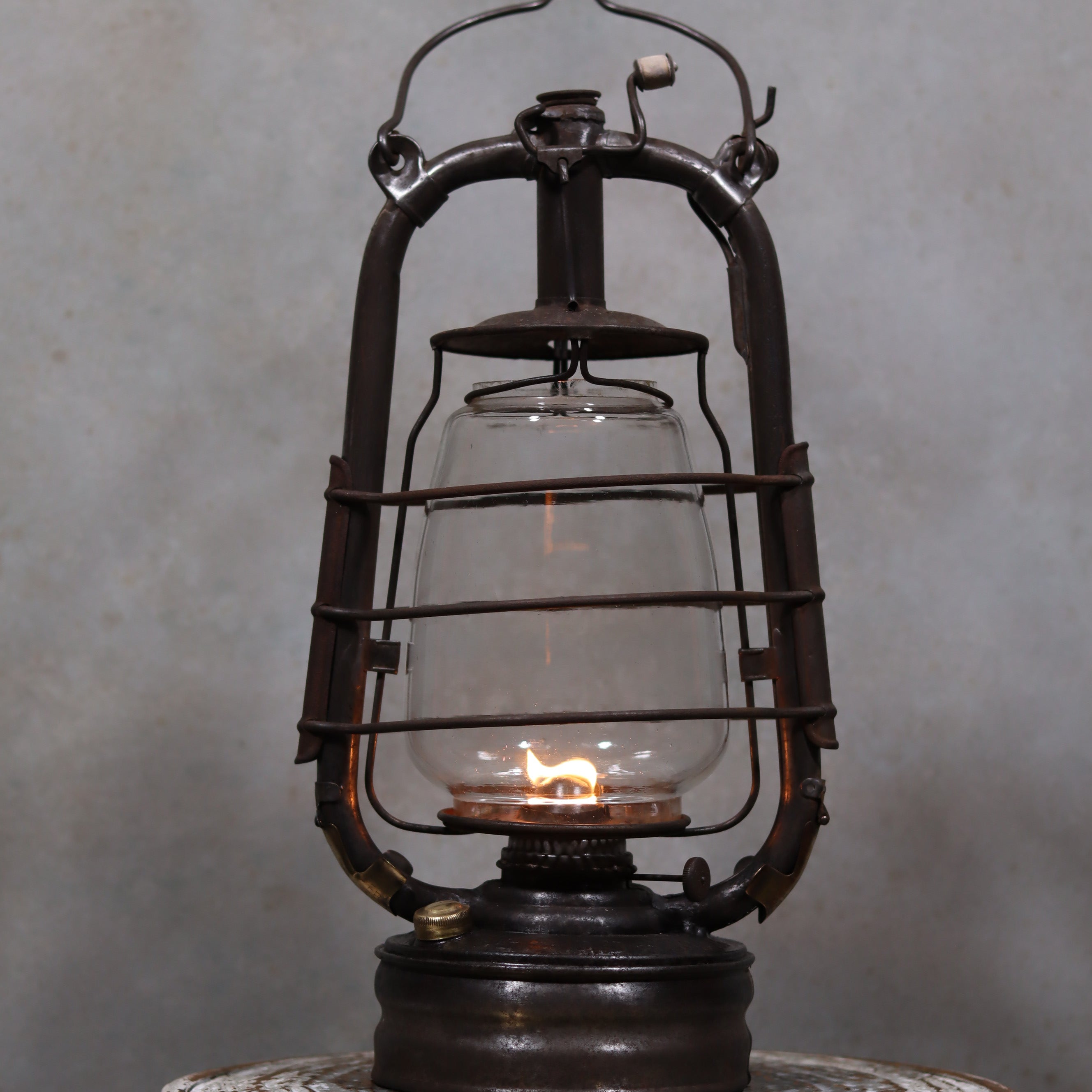 Unique French Storm Lantern – Rare Frankenstein Combination – Circa 1920–1940