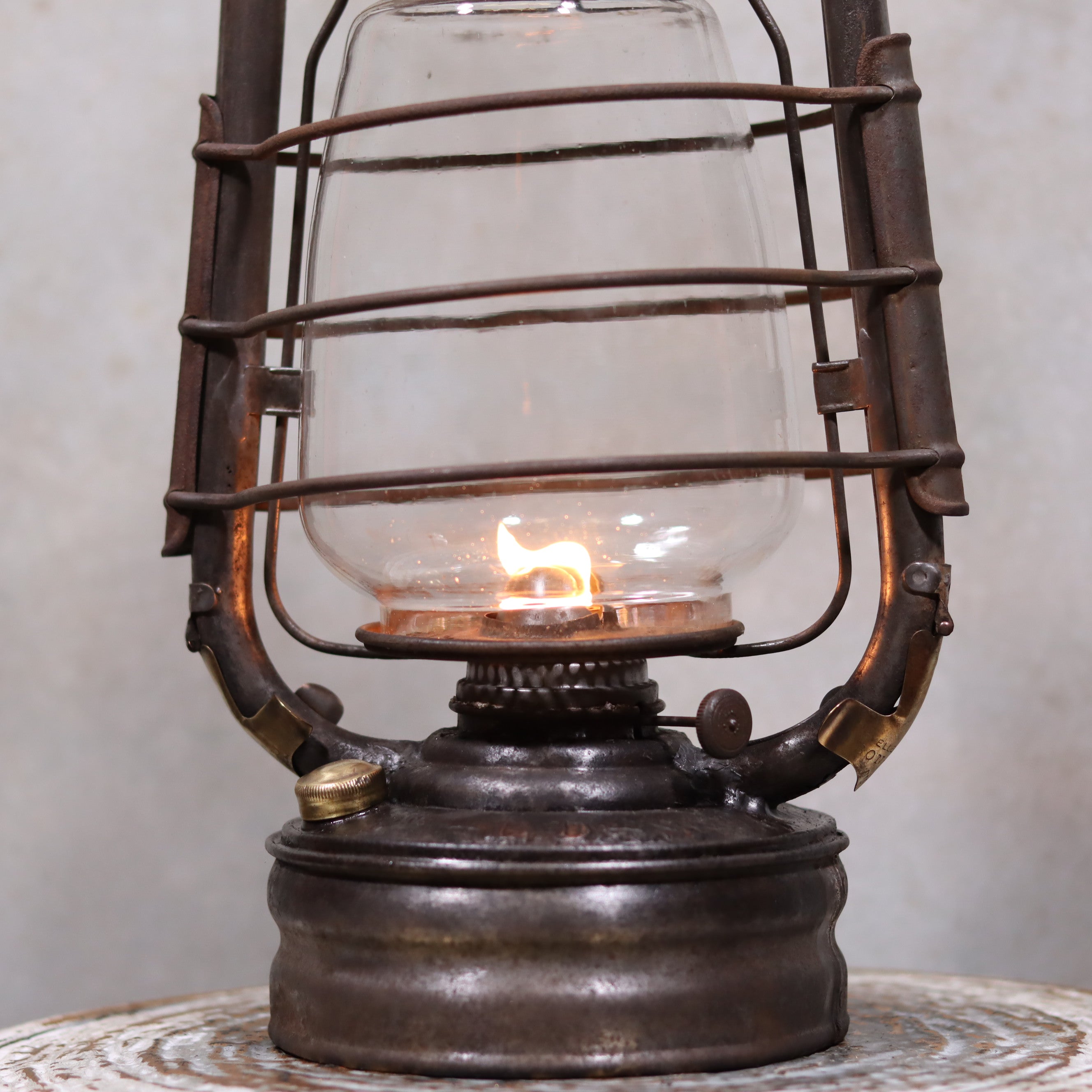 Unique French Storm Lantern – Rare Frankenstein Combination – Circa 1920–1940