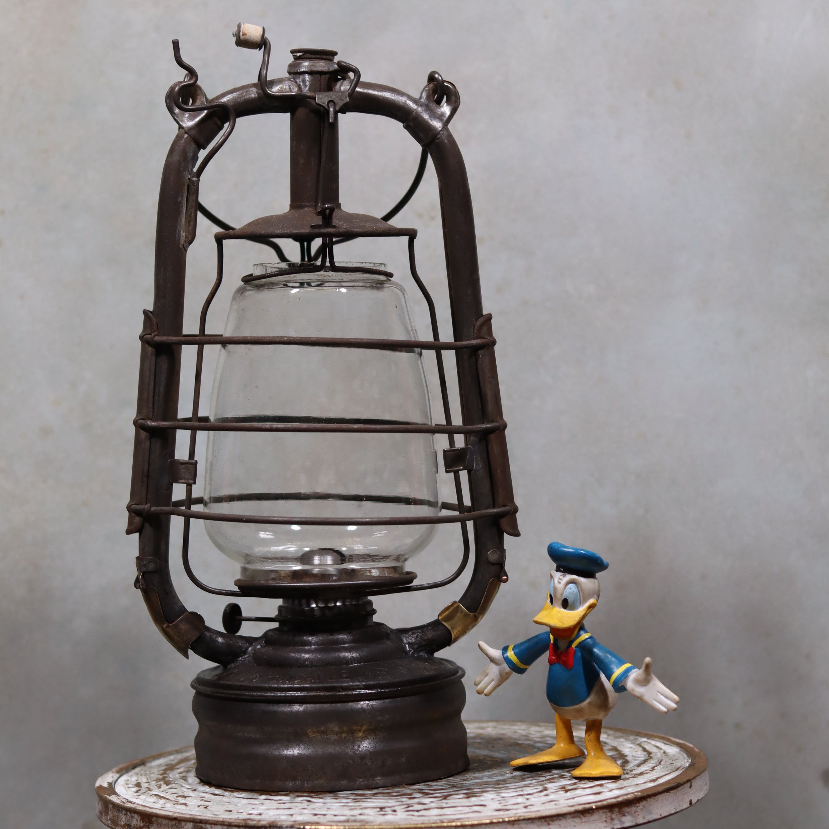Unique French Storm Lantern – Rare Frankenstein Combination – Circa 1920–1940