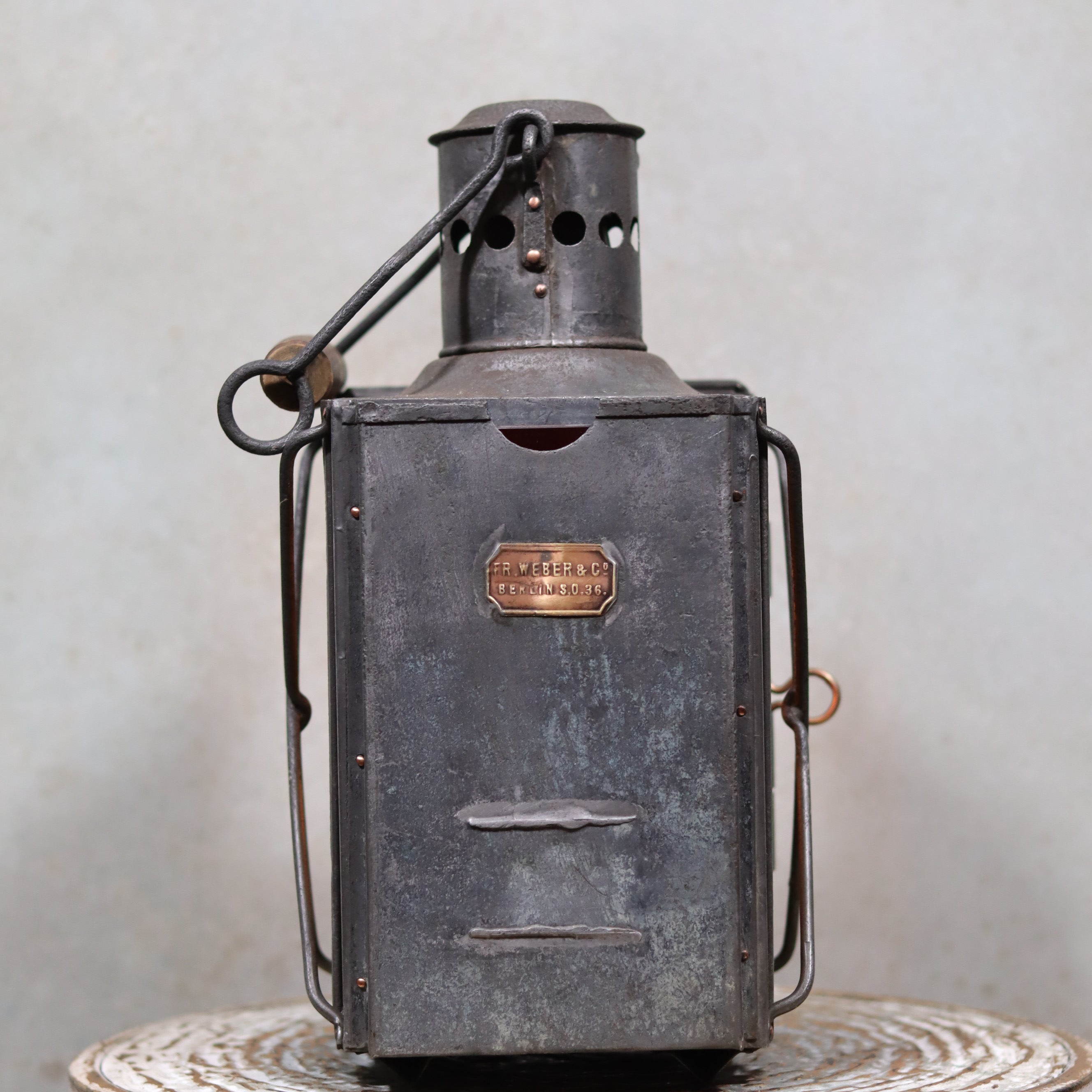 Extremely Rare Antique Signal Lantern – FR. Weber & Co Berlin (c. 1900-1930)
