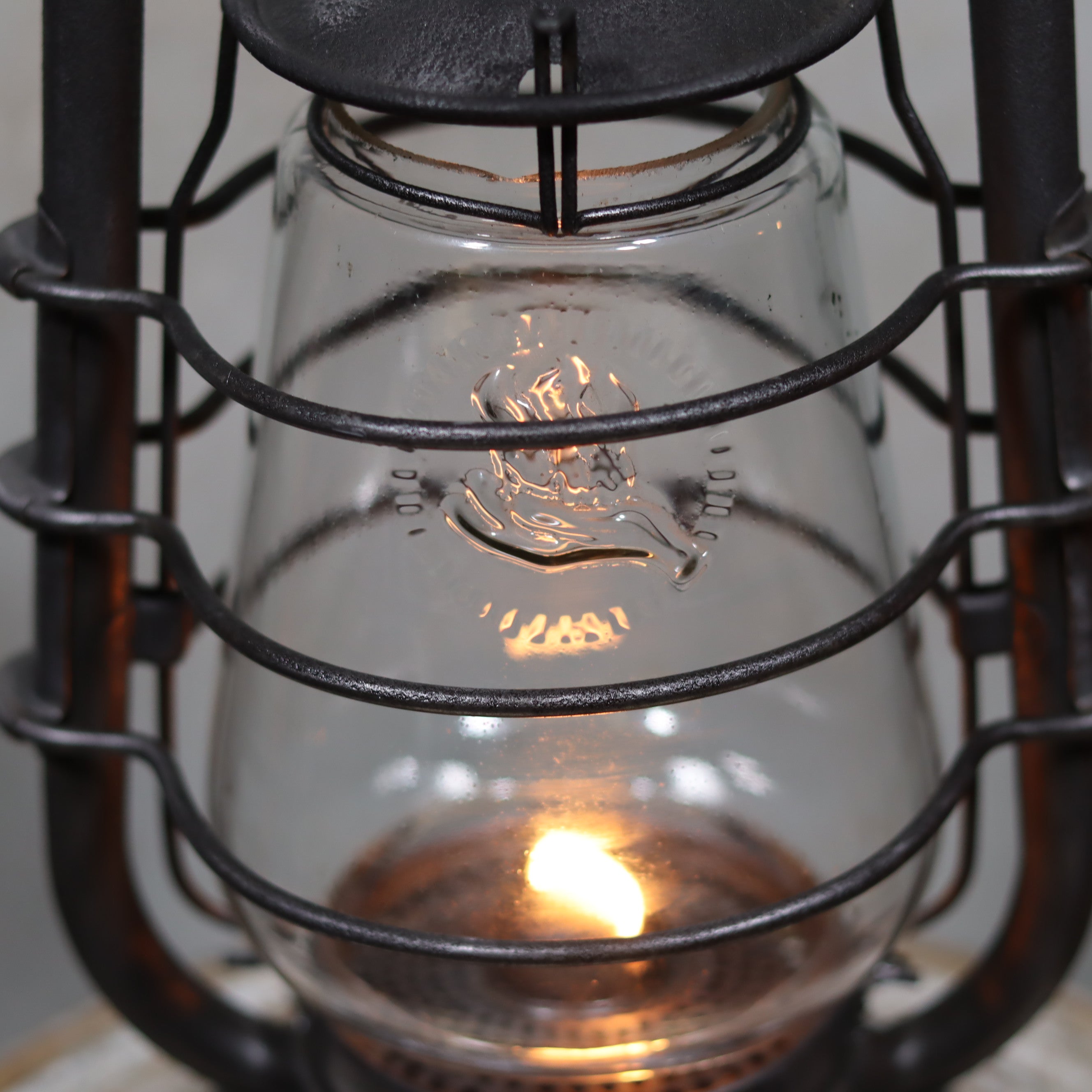 Vintage Feuerhand 201 Hurricane Lantern – Rare Model with Embossed Glass (c.1928–1930)