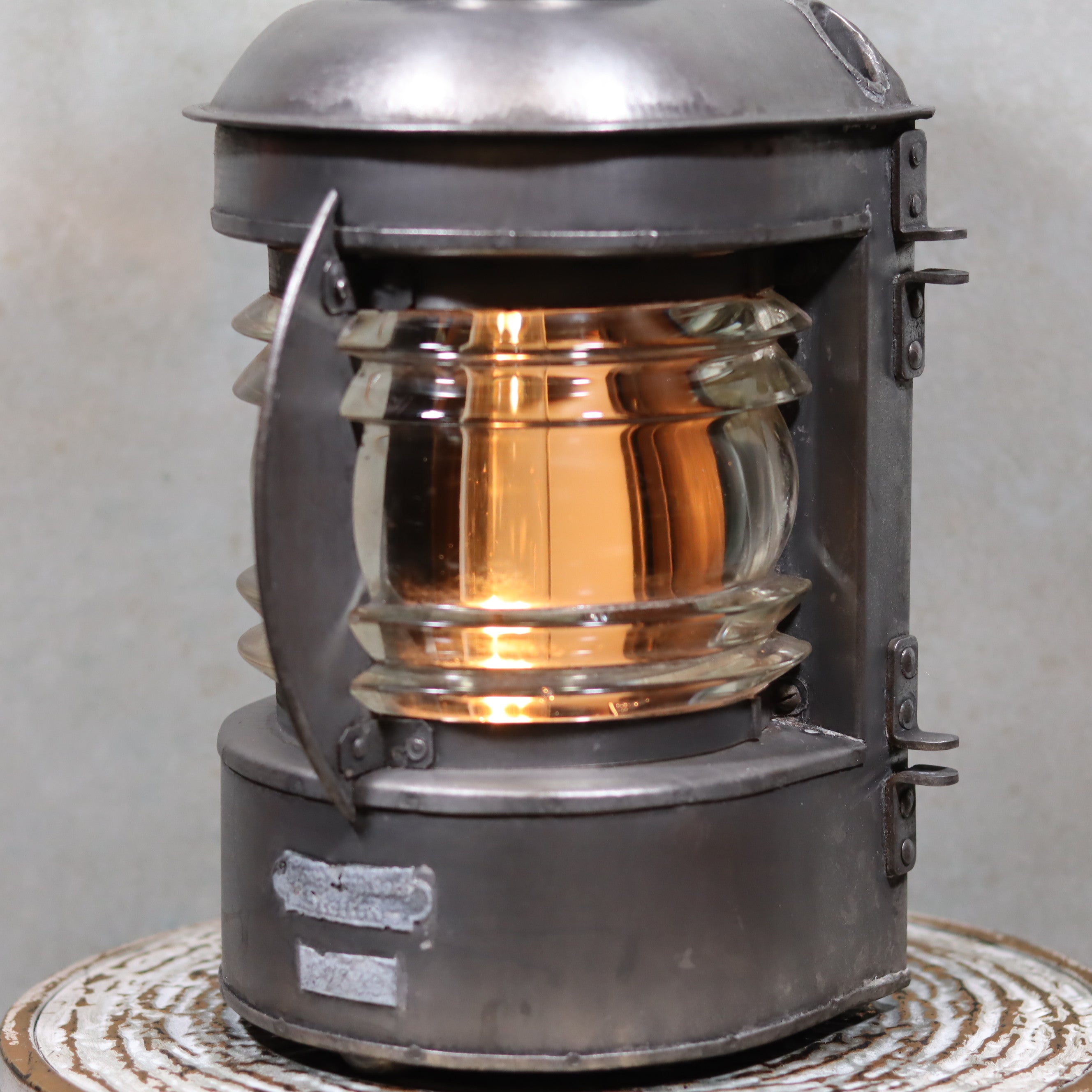 Rare WWII Ship Lantern – Navigation Light by Schilbach (1944)