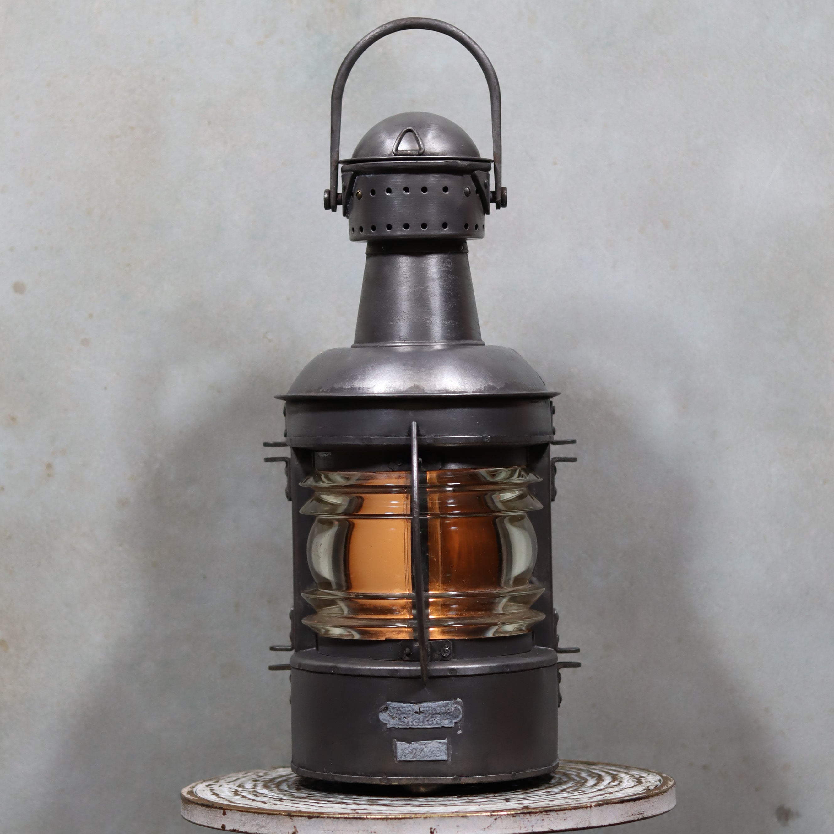 Rare WWII Ship Lantern – Navigation Light by Schilbach (1944)