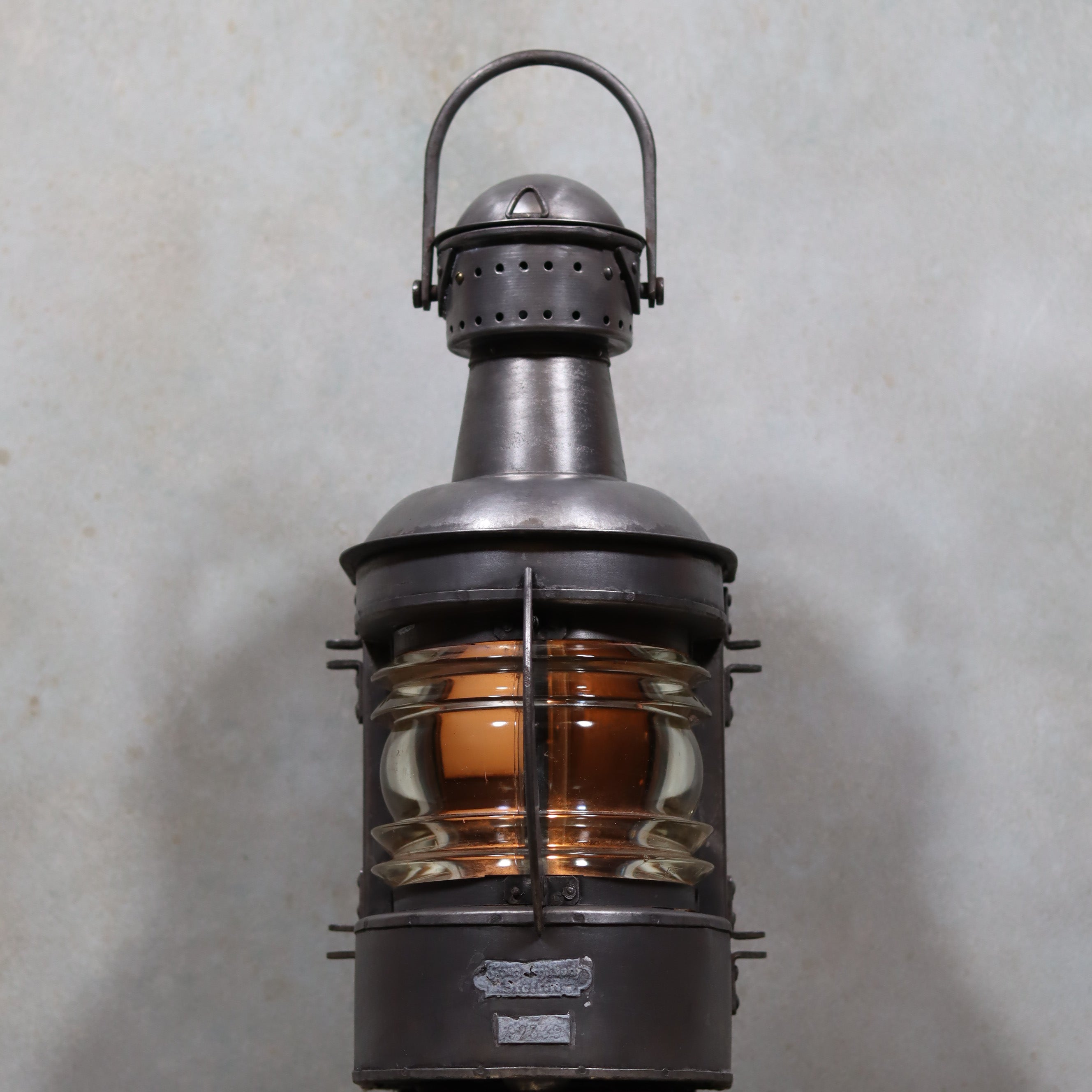 Rare WWII Ship Lantern – Navigation Light by Schilbach (1944)